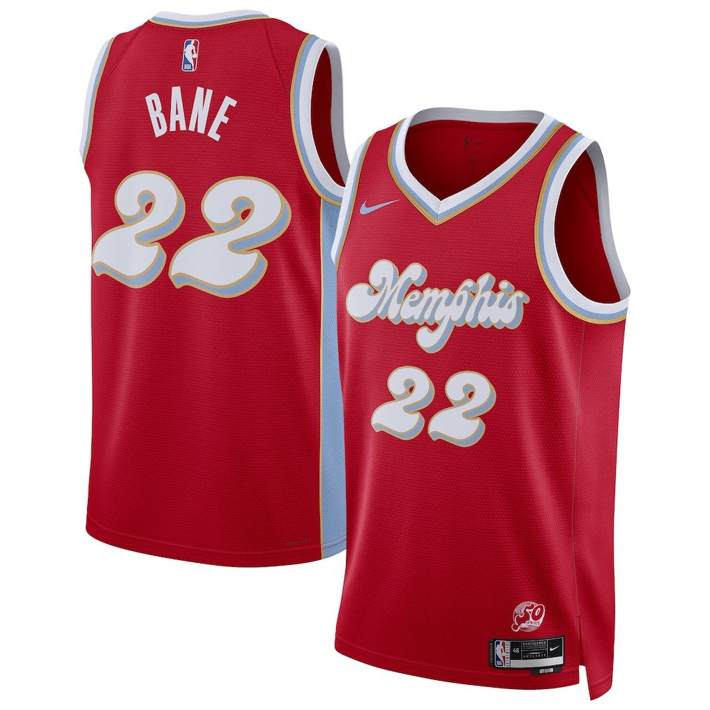 Desmond Bane 22 Memphis Grizzlies Unisex 2024/25 Swingman Player Basketball Jersey - City Edition - Red - JS709 