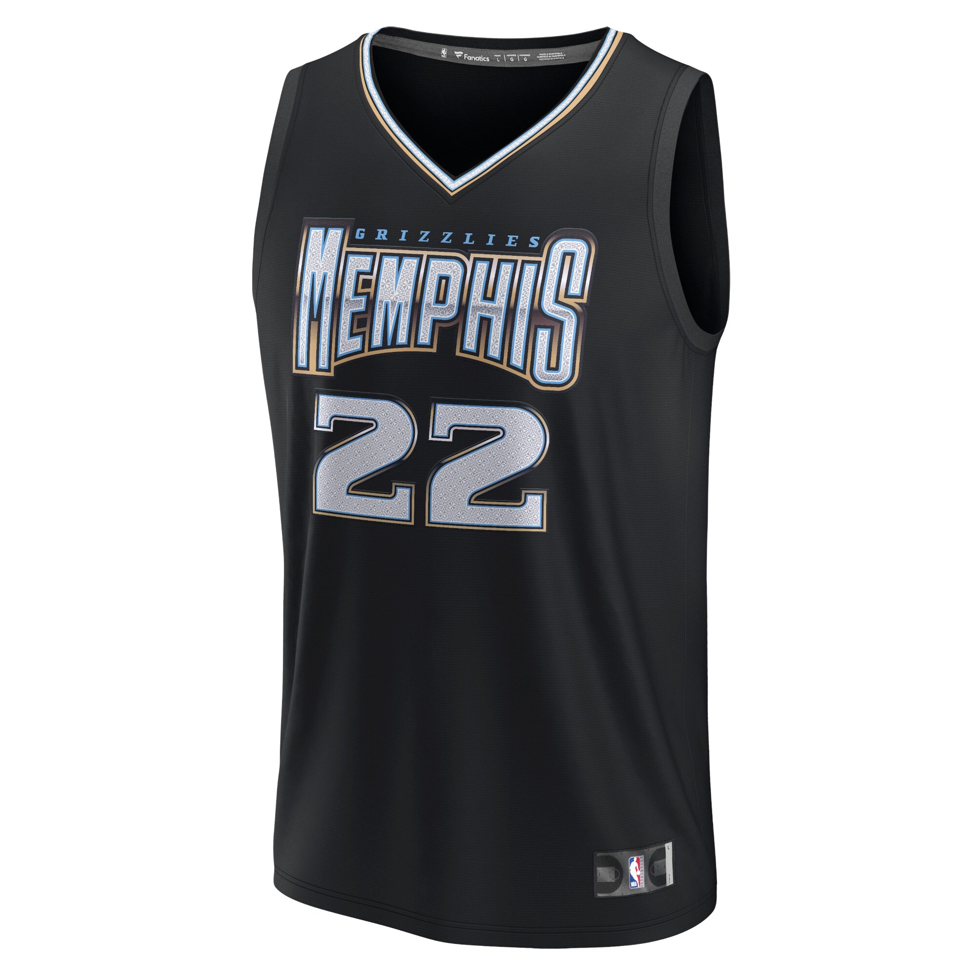 Alternative view of Desmond Bane Memphis Grizzlies Fanatics Fastbreak Basketball Jersey - City Edition - Black