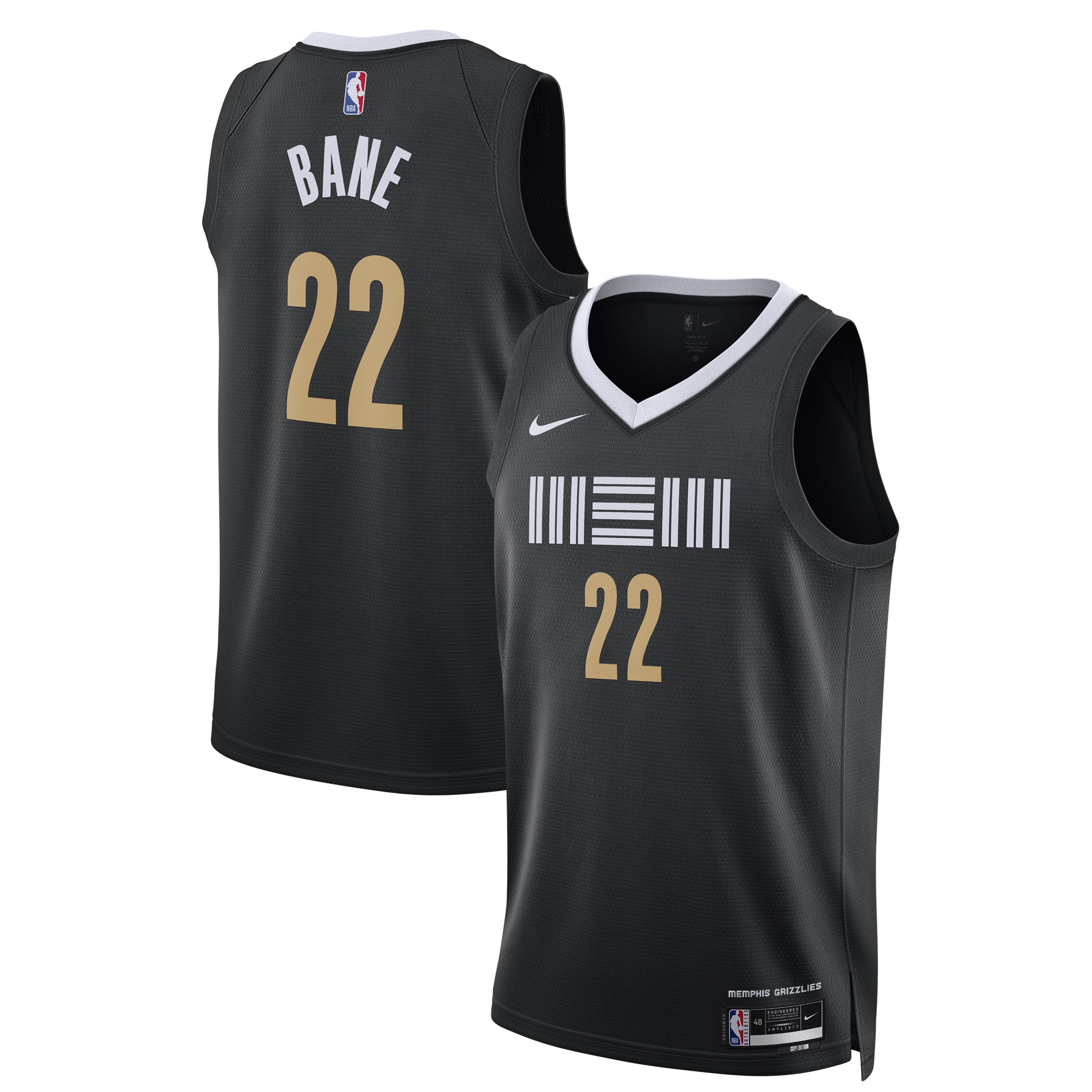 Desmond Bane Memphis Grizzlies Unisex 2023/24 Swingman Basketball Jersey - Black - City Edition