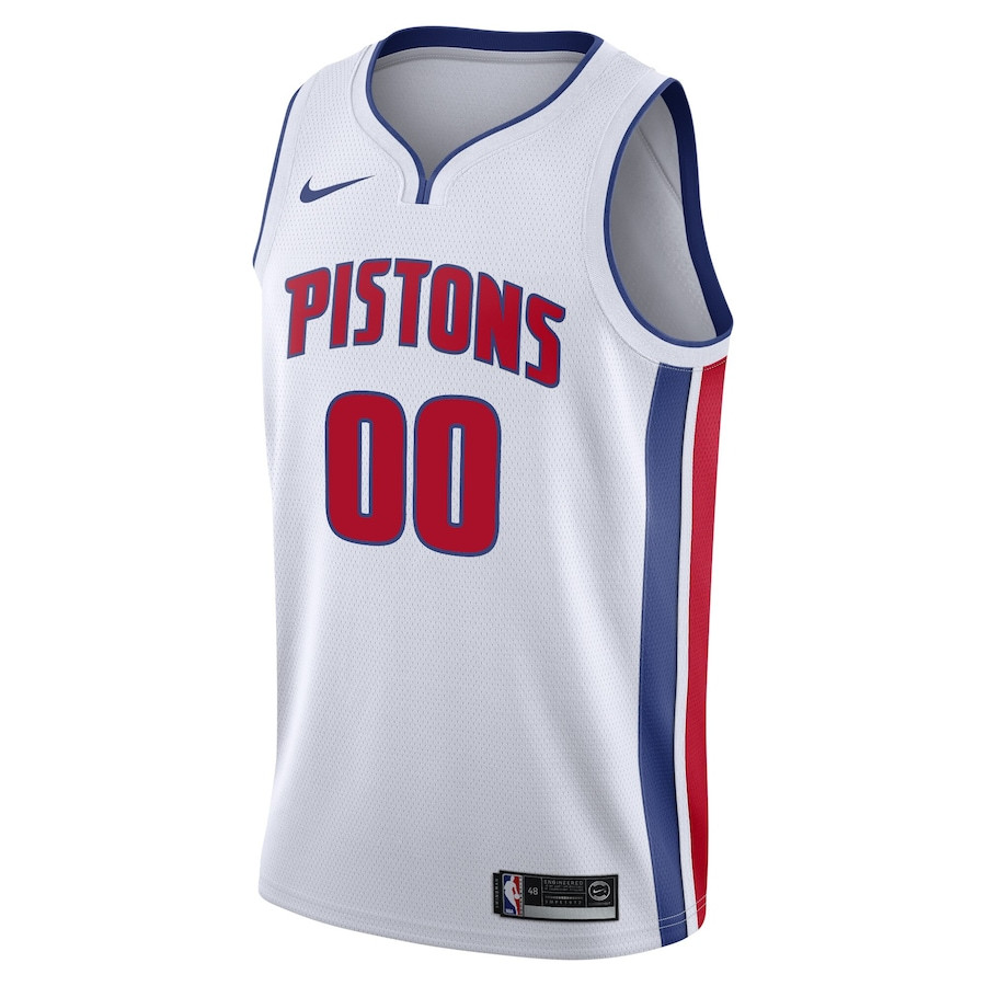 Alternative view of Detroit Pistons 2023/24 Association Swingman Custom Men Basketball Jersey - White - JS398 