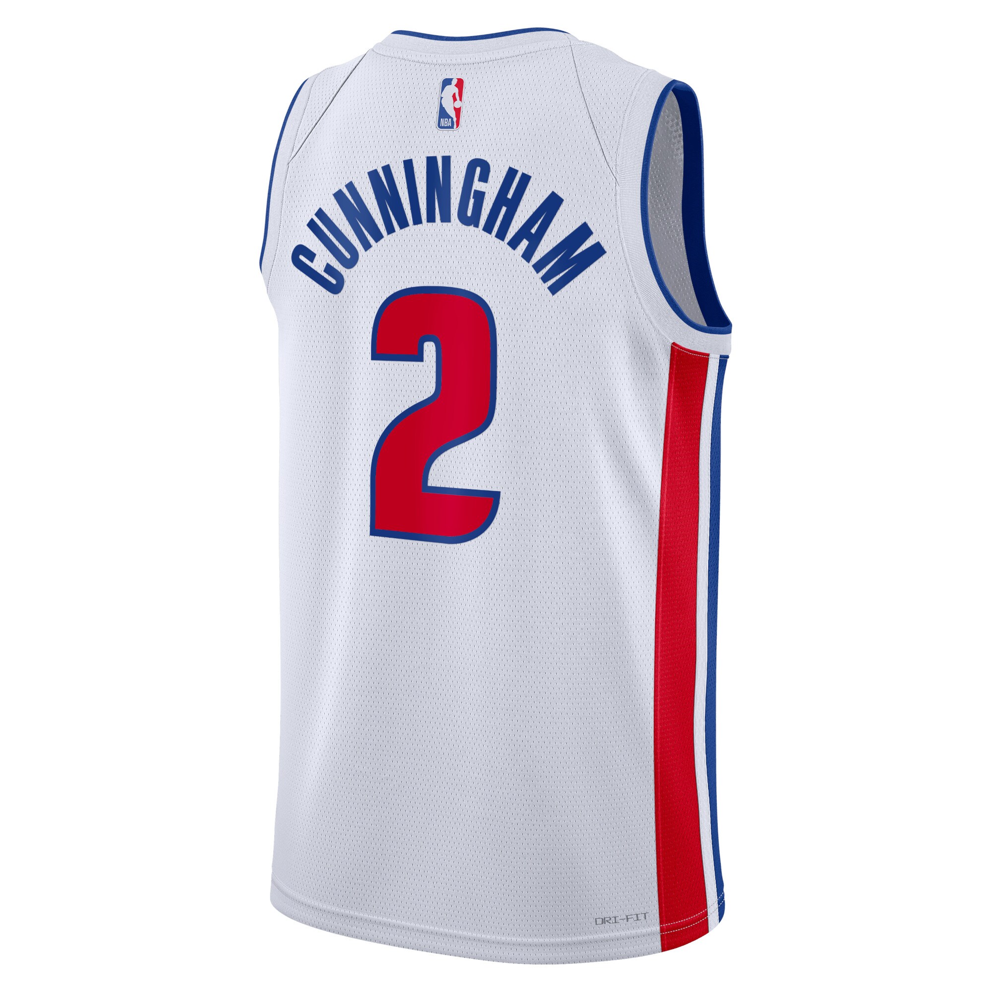 Alternative view of Detroit Pistons Association Edition Swingman Basketball Jersey - White - Cade Cunningham - Unisex - JS866 
