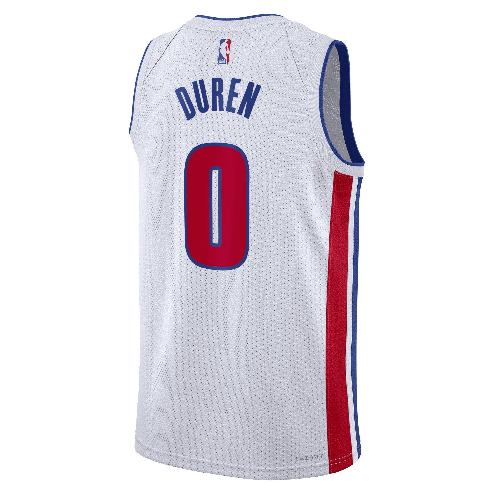 Alternative view of Detroit Pistons Association Edition Swingman Basketball Jersey - White - Jalen Duren - Unisex - JS113 