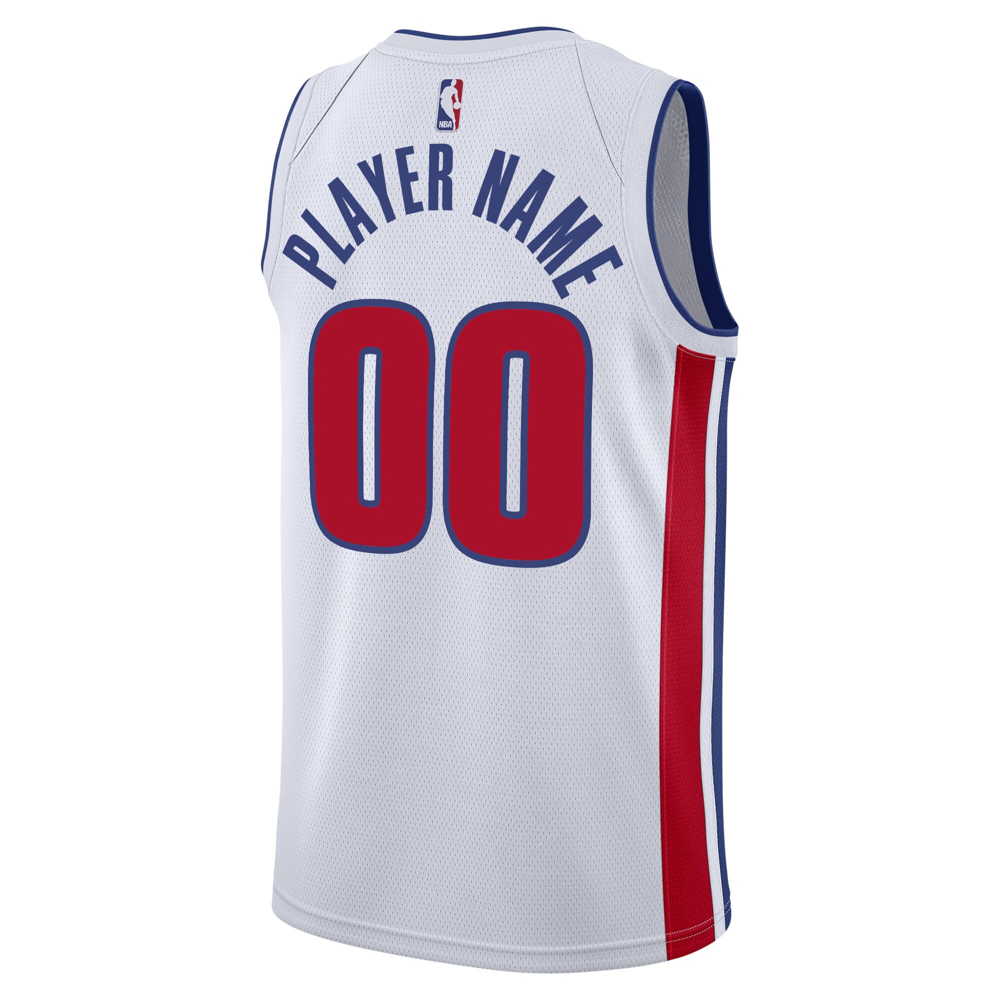 Alternative view of Detroit Pistons Association Swingman Basketball Jersey - Custom - Youth - JS853 