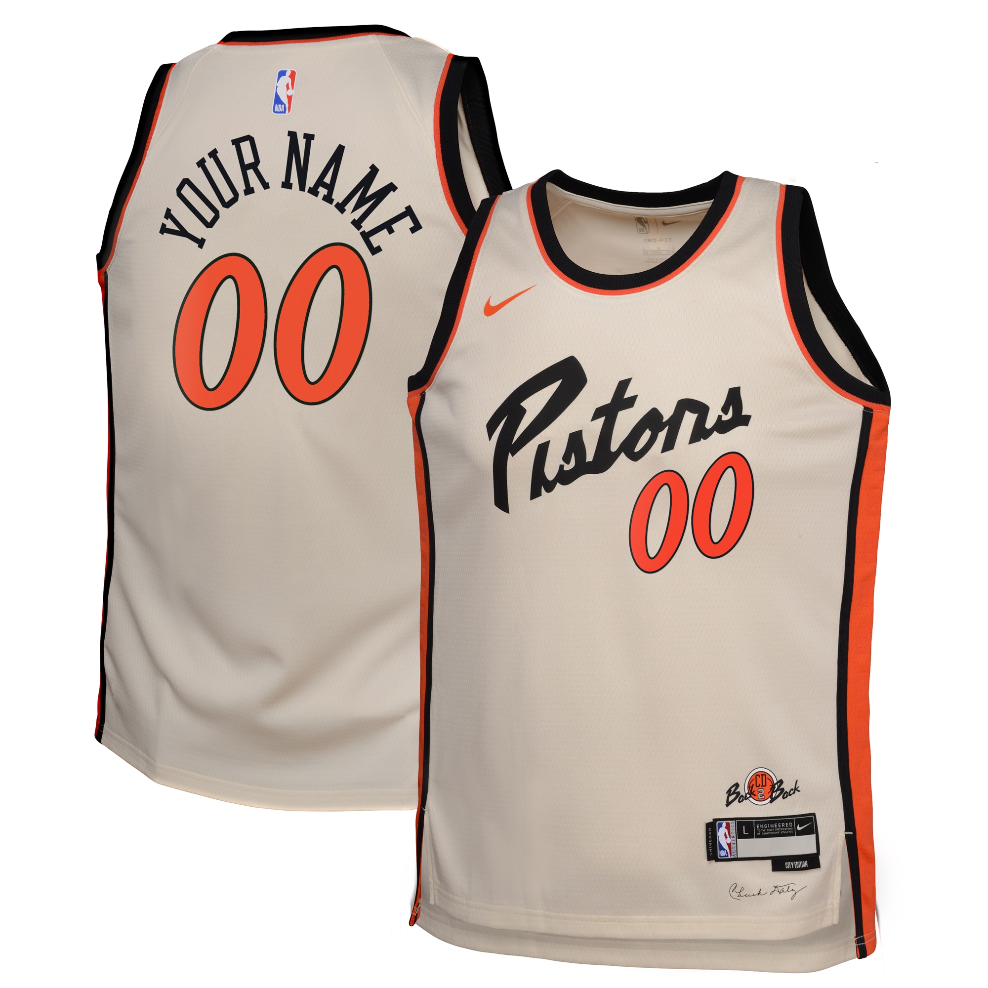 Detroit Pistons City Edition Swingman Basketball Jersey 2024 - Custom - Youth - JS980 