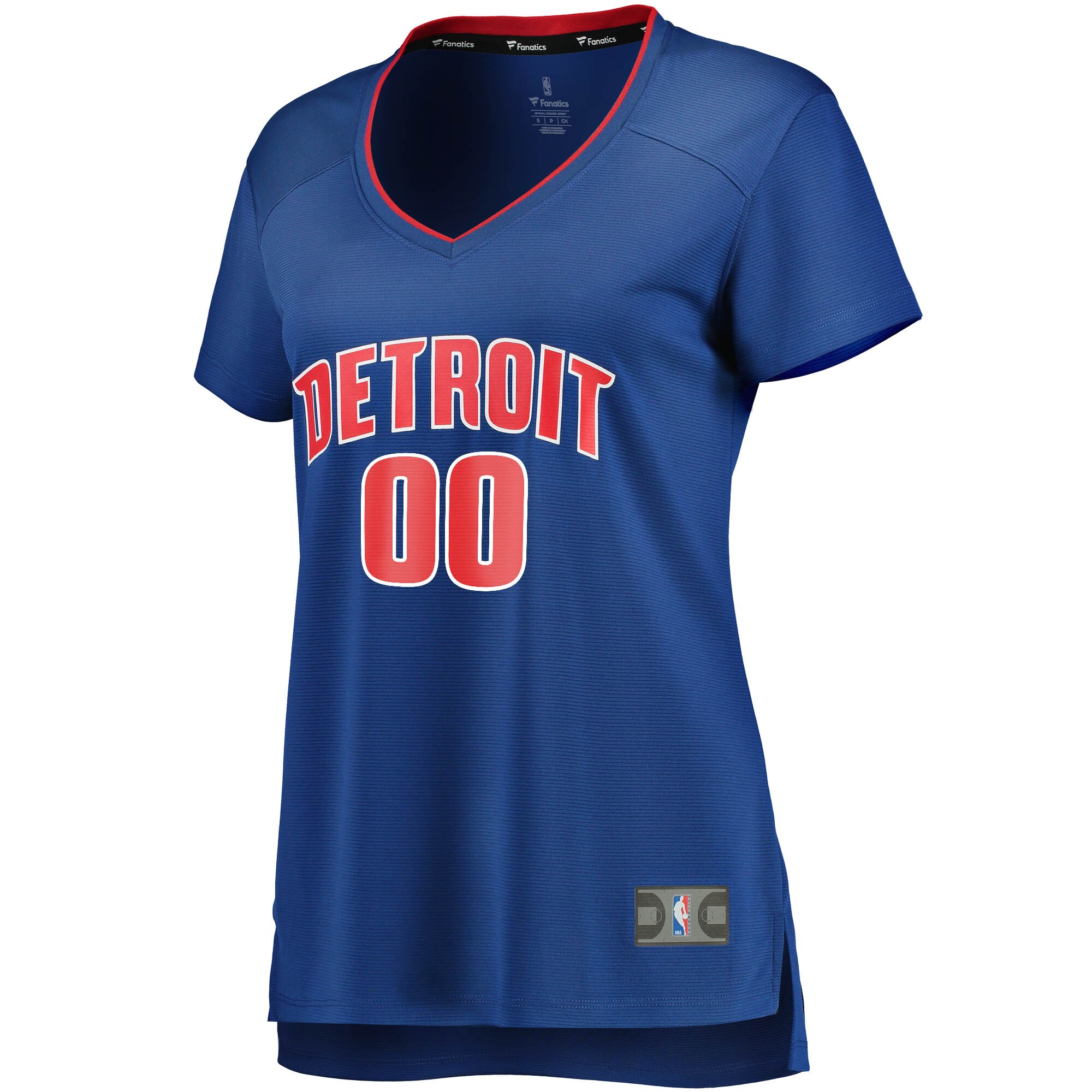 Alternative view of Detroit Pistons Fanatics Women's Fast Break Custom Basketball Jersey Royal - Icon Edition