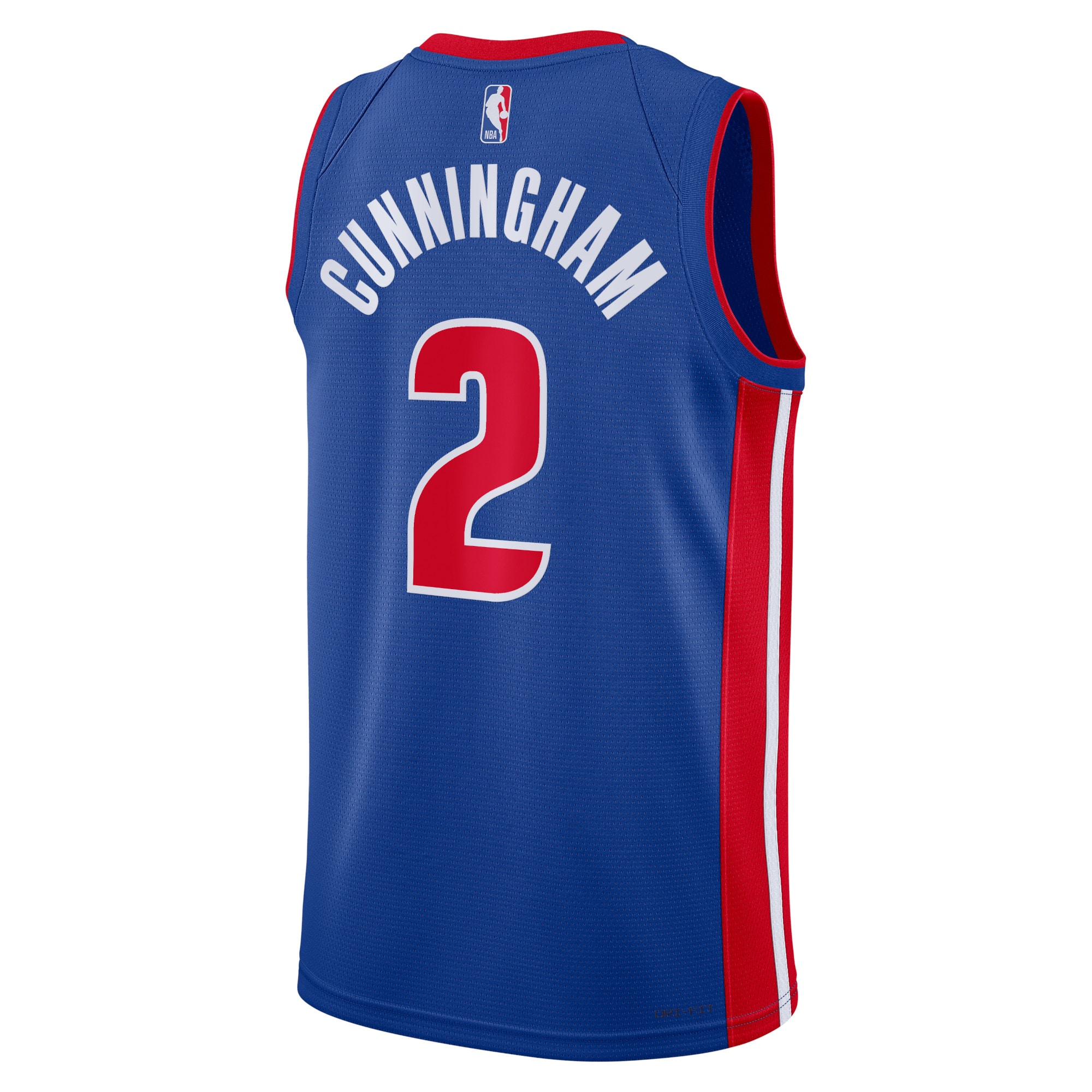 Alternative view of Detroit Pistons Icon Edition Swingman Basketball Jersey - Blue - Cade Cunningham - Youth - JS634 