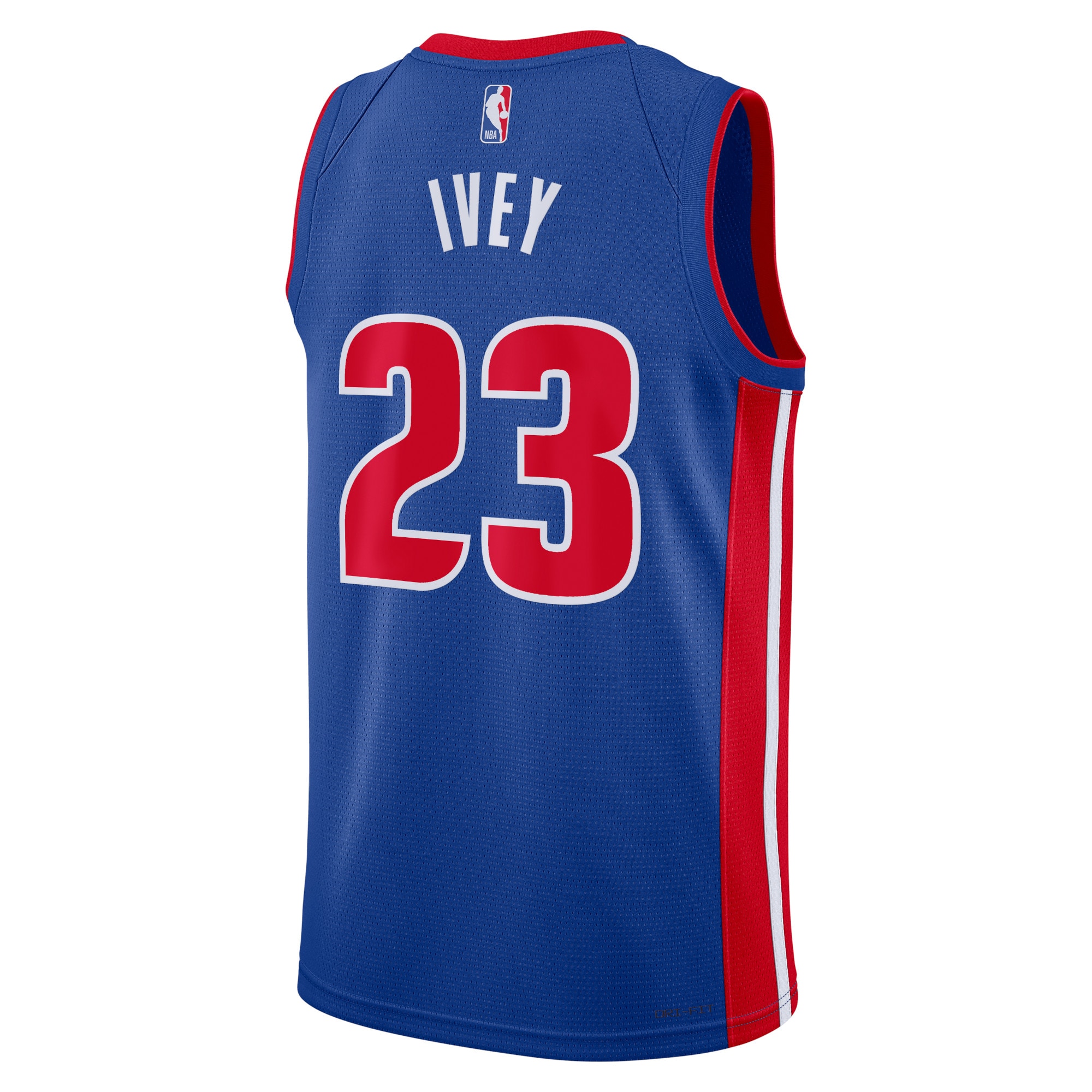 Alternative view of Detroit Pistons Icon Edition Swingman Basketball Jersey - Blue - Jaden Ivey - Youth - JS994 