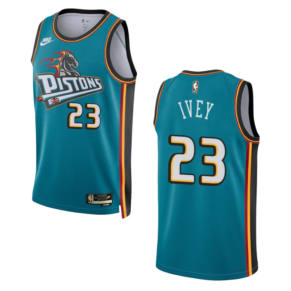 Detroit Pistons Jaden Ivey Teal Swingman 2022-23 Classic Edition Basketball Jersey