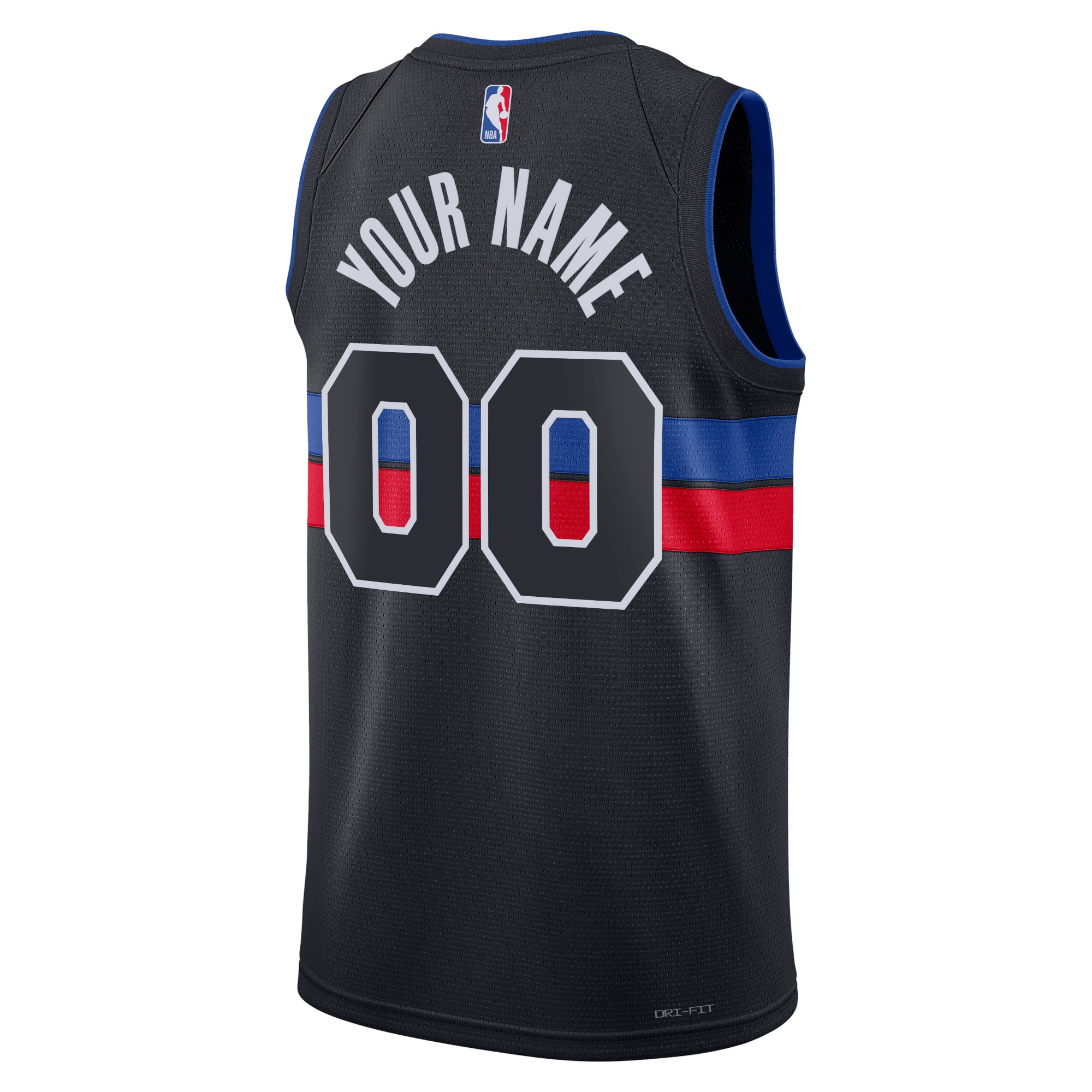 Alternative view of Detroit Pistons Jordan Statement Swingman Basketball Jersey - Custom - Unisex - JS541 