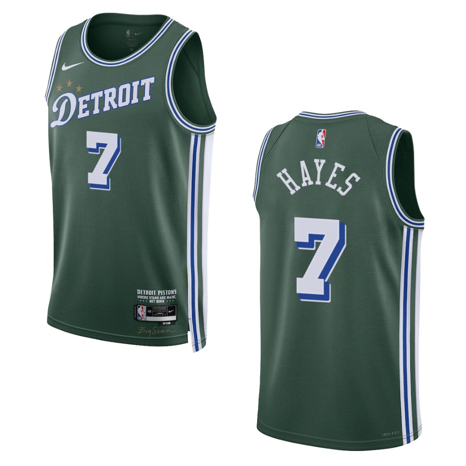Detroit Pistons Killian Hayes 2022-23 City Edition Green Swingman Basketball Jersey