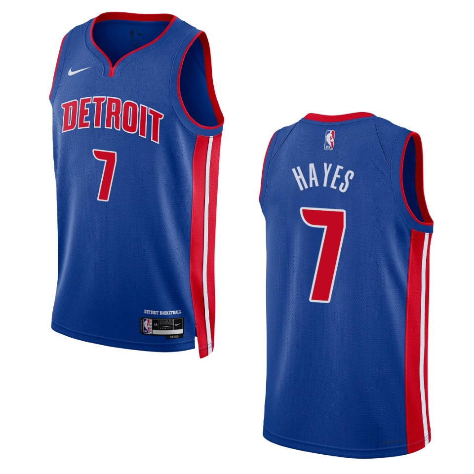 Detroit Pistons Killian Hayes 2022-23 Icon Edition Royal Swingman Basketball Jersey