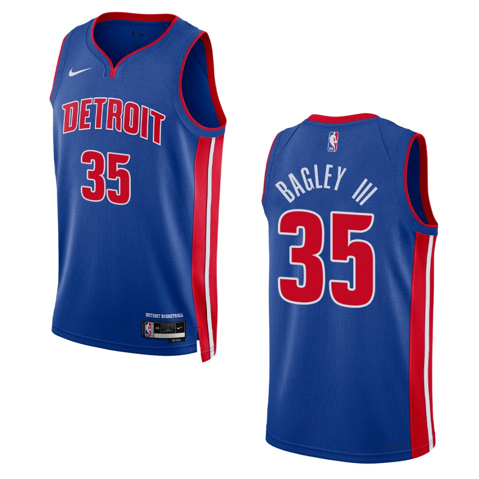 Detroit Pistons Marvin Bagley Iii 2022-23 Icon Edition Royal Swingman Basketball Jersey