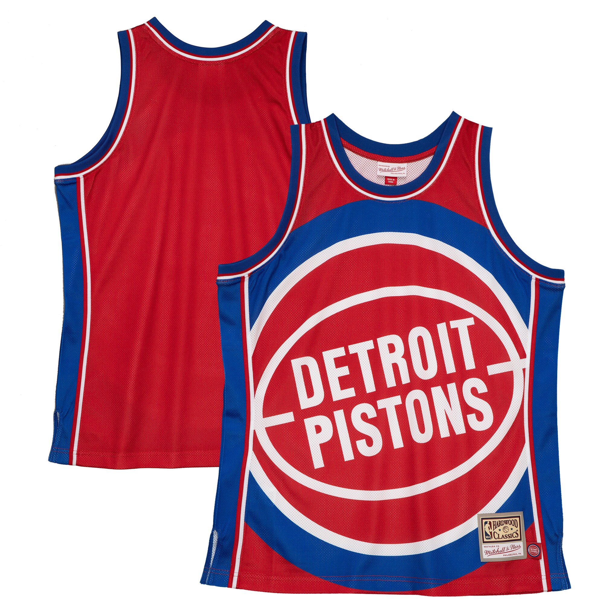 Detroit Pistons Mitchell & Ness Hardwood Classics Blown Out Fashion Basketball Jersey - Red