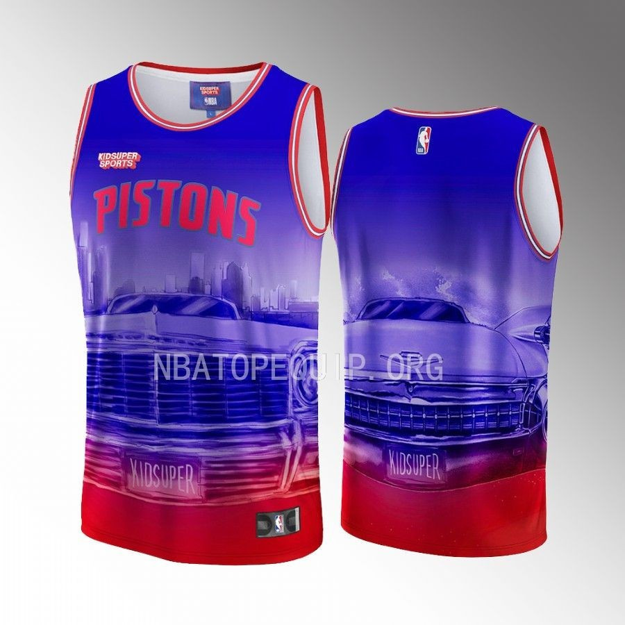 Detroit Pistons NBA & KidSuper Studios Unisex Hometown Basketball Jersey - JS431 