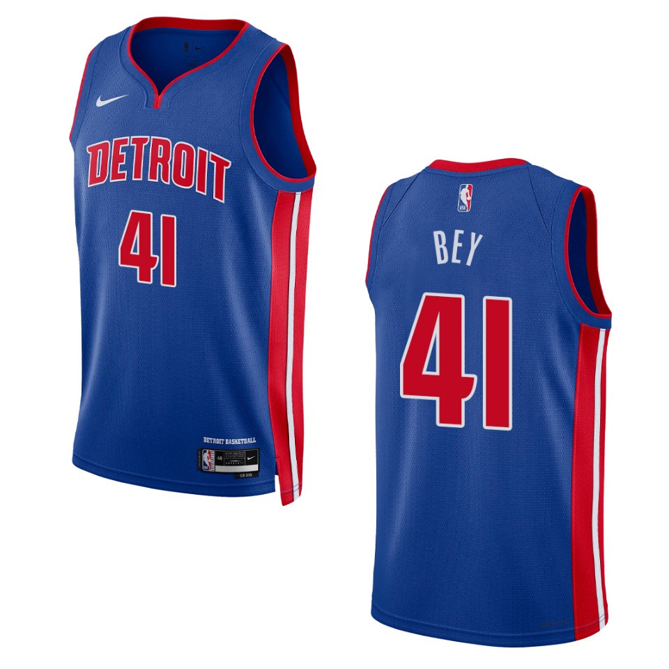 Detroit Pistons Saddiq Bey 2022-23 Icon Edition Royal Swingman Basketball Jersey