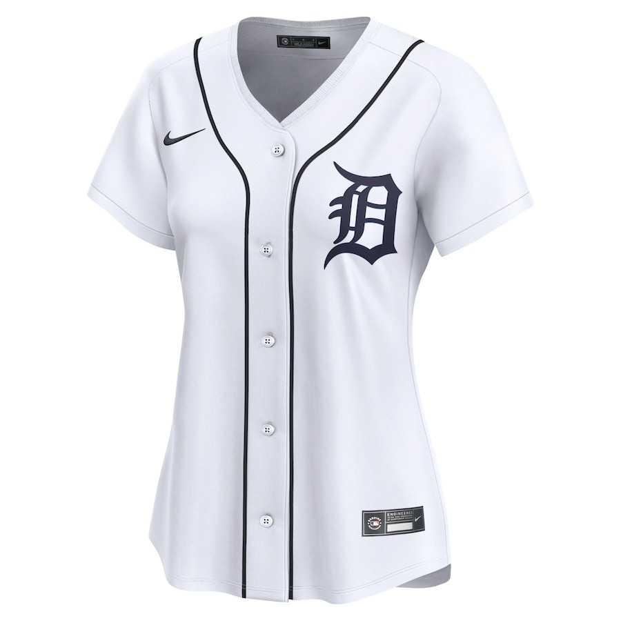 Alternative view of Detroit Tigers 2024 Jackie Robinson Day Home Limited Women Baseball Jersey - White