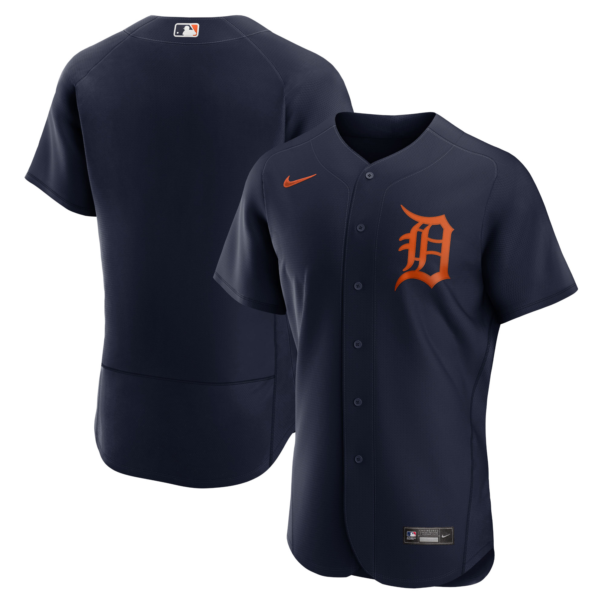 Detroit Tigers Alternate Authentic Logo Team Baseball Jersey – Navy