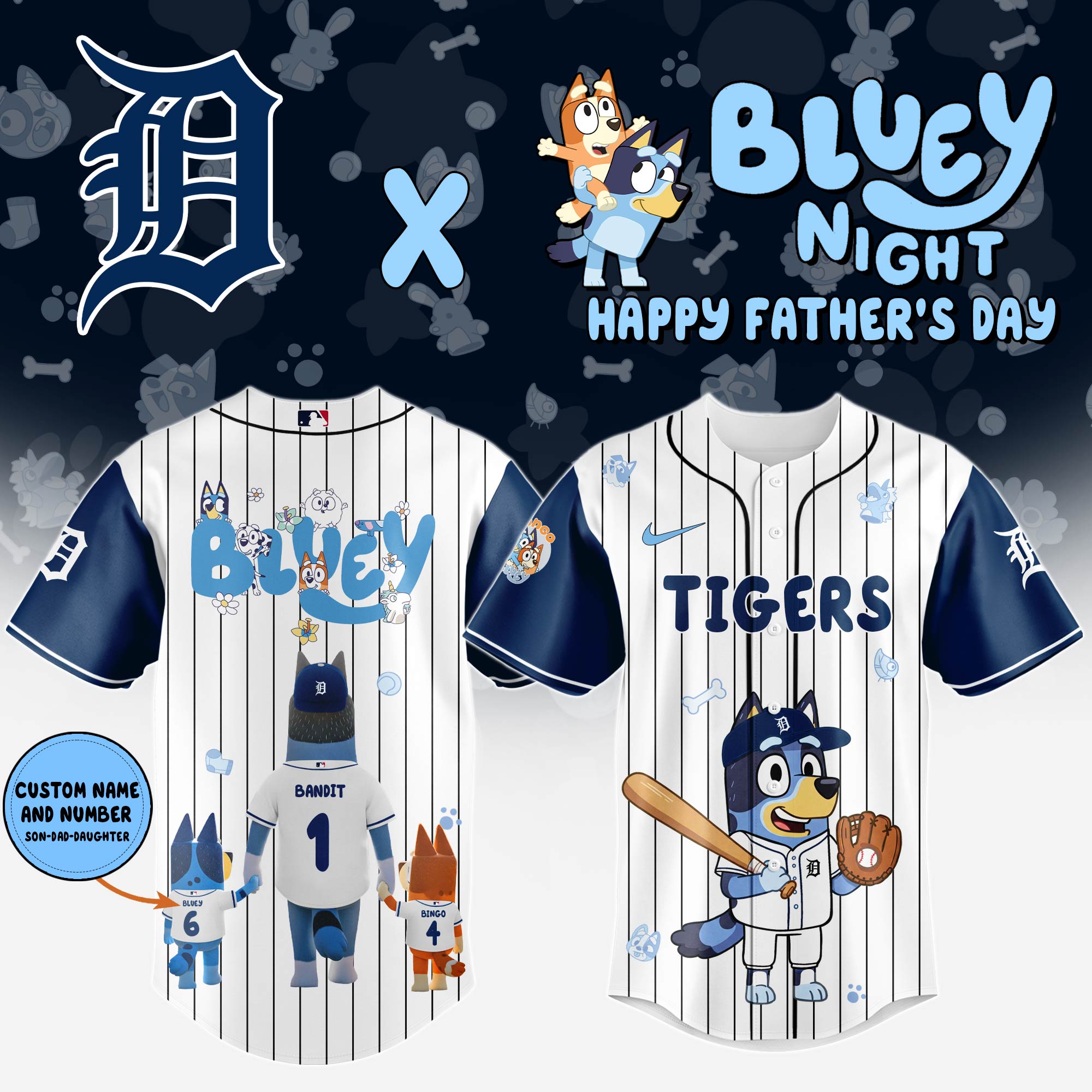 Detroit Tigers Happy Father’s Day Limited Edition Jersey 2025