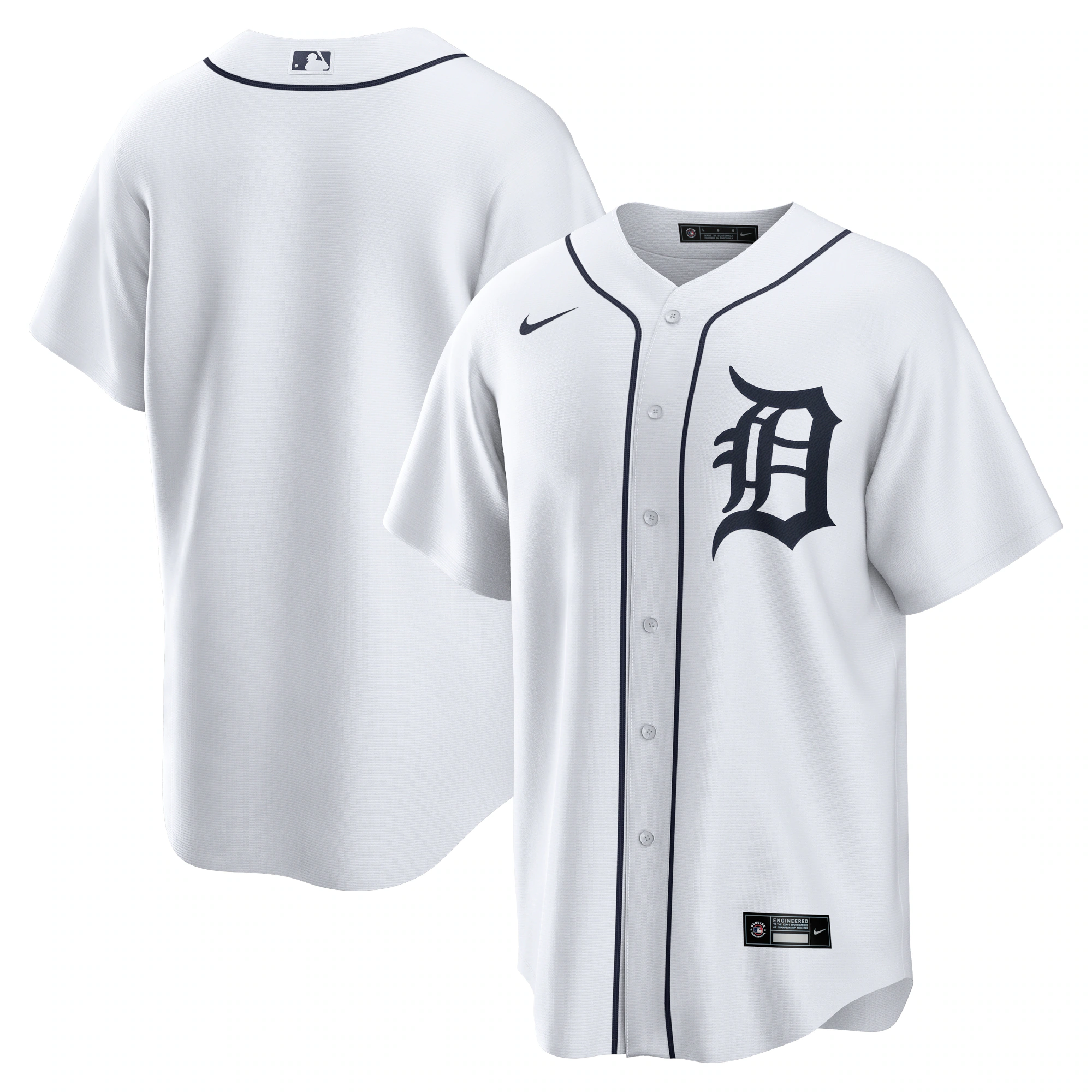 Alternative view of Detroit Tigers Home Replica Team Baseball Jersey – White
