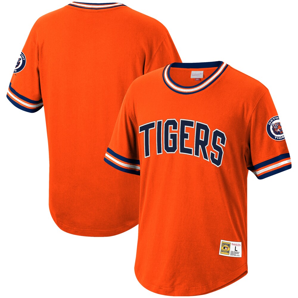 Detroit Tigers Mitchell & Ness Cooperstown Collection Wild Pitch Baseball Jersey T-shirt - Orange