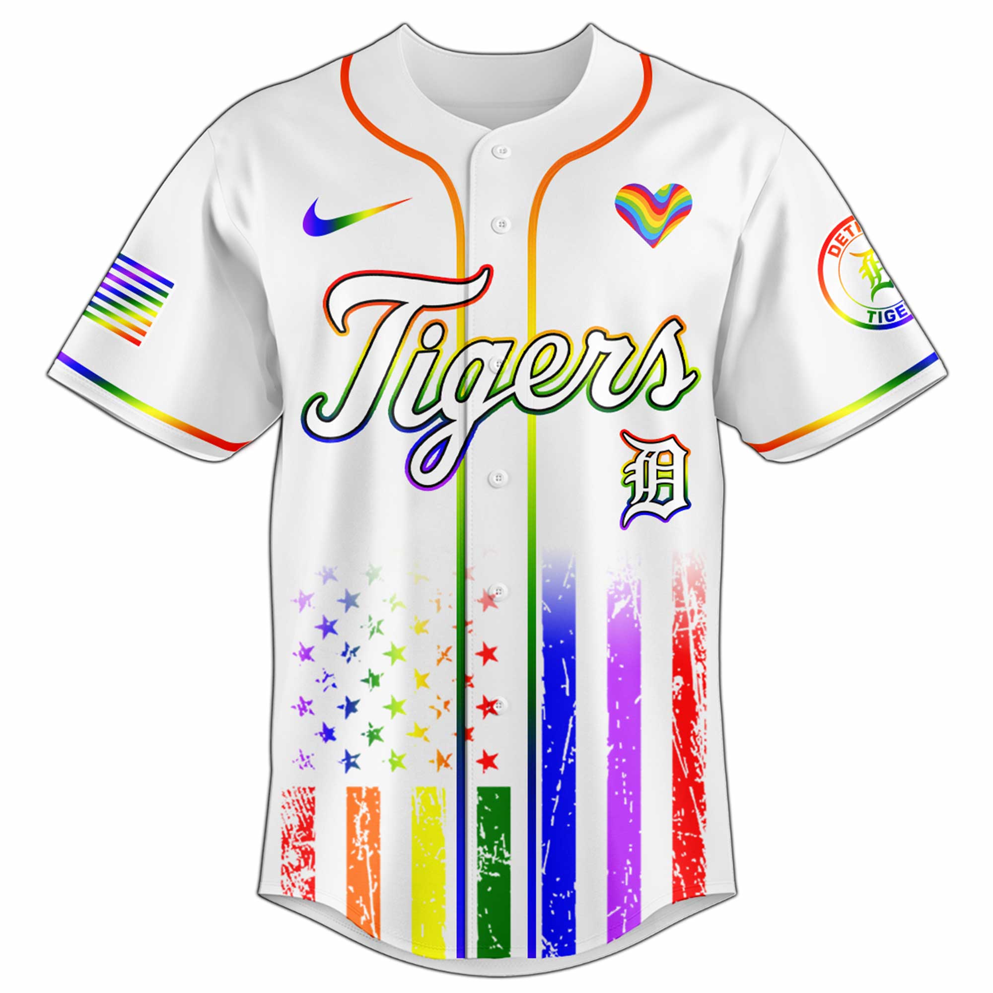 Alternative view of Detroit Tigers Mlb X Happy Pride Month Limited Edition Jersey 2025