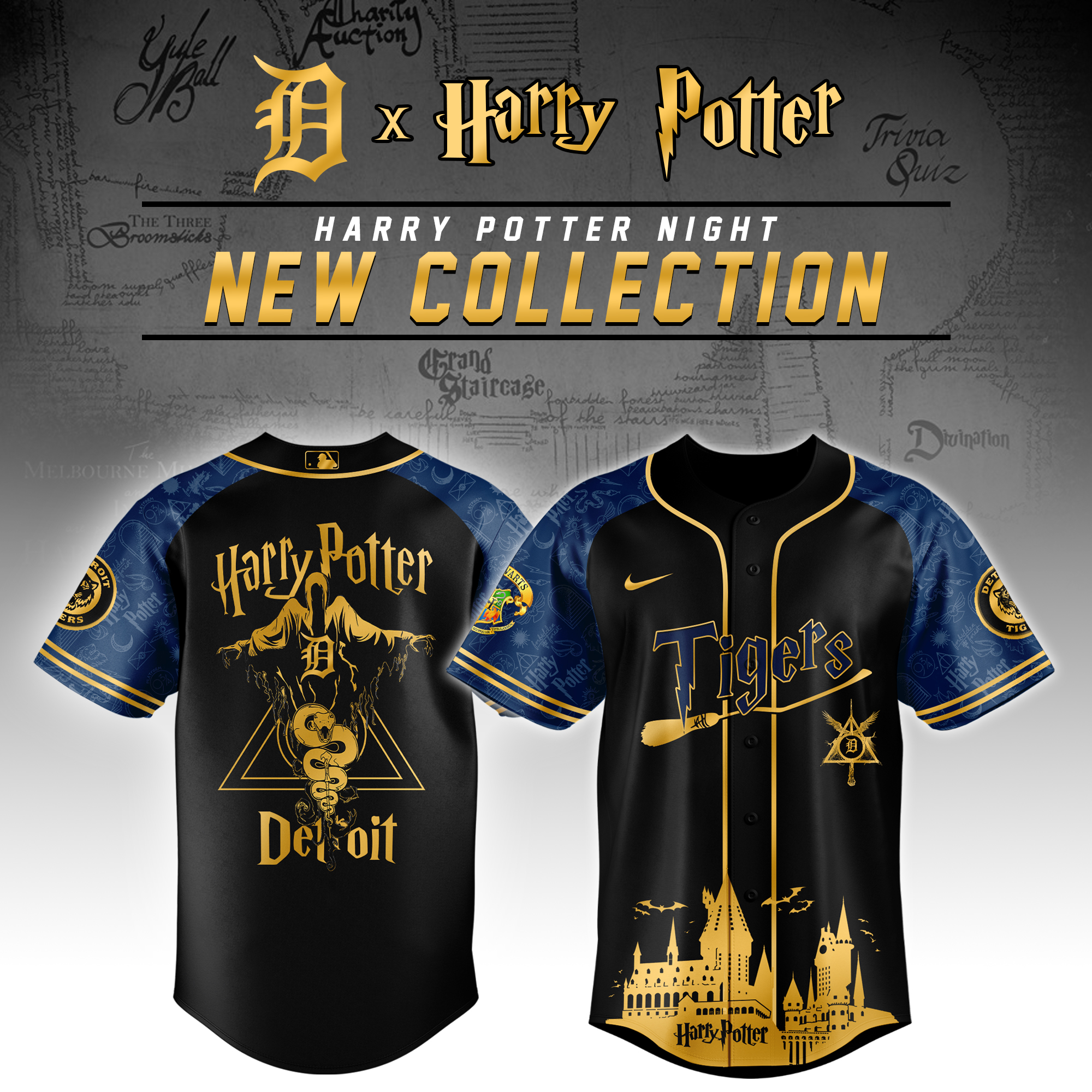 Detroit Tigers Mlb X Harry Potter Dementor Baseball Jersey