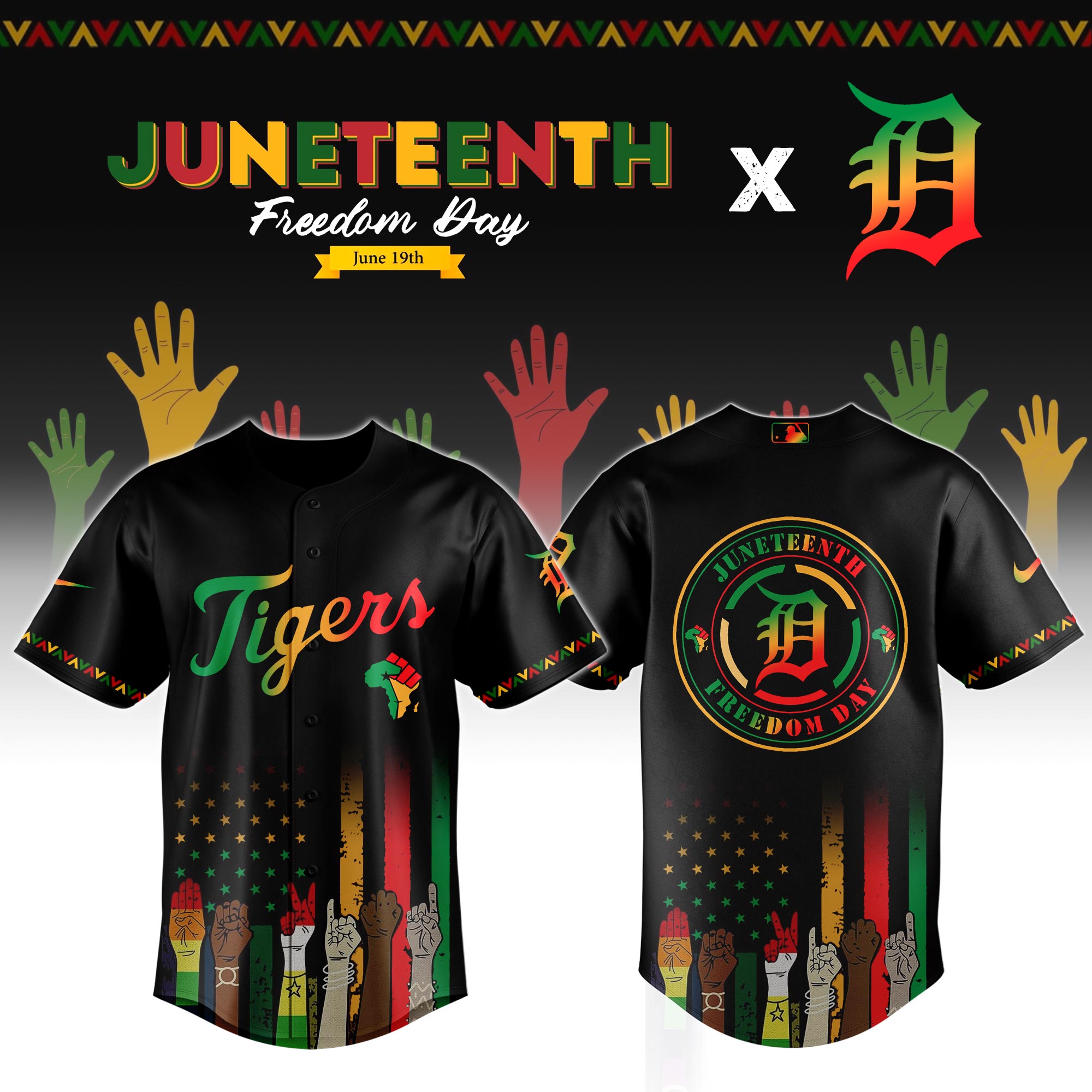 Detroit Tigers Mlb X Juneteenth Baseball Jersey 2025