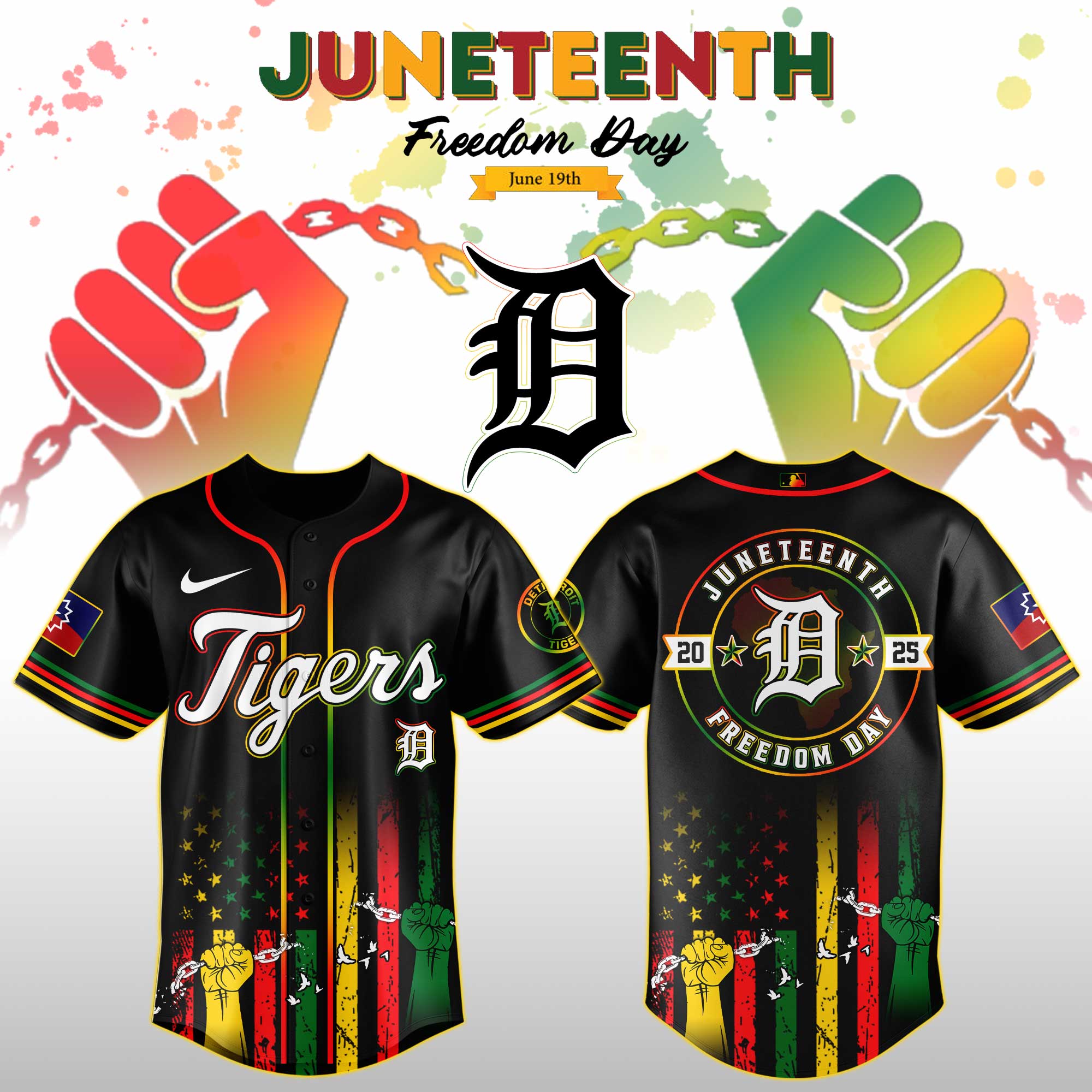 Detroit Tigers Mlb X Juneteenth Day Jersey Edition Jersey 2025