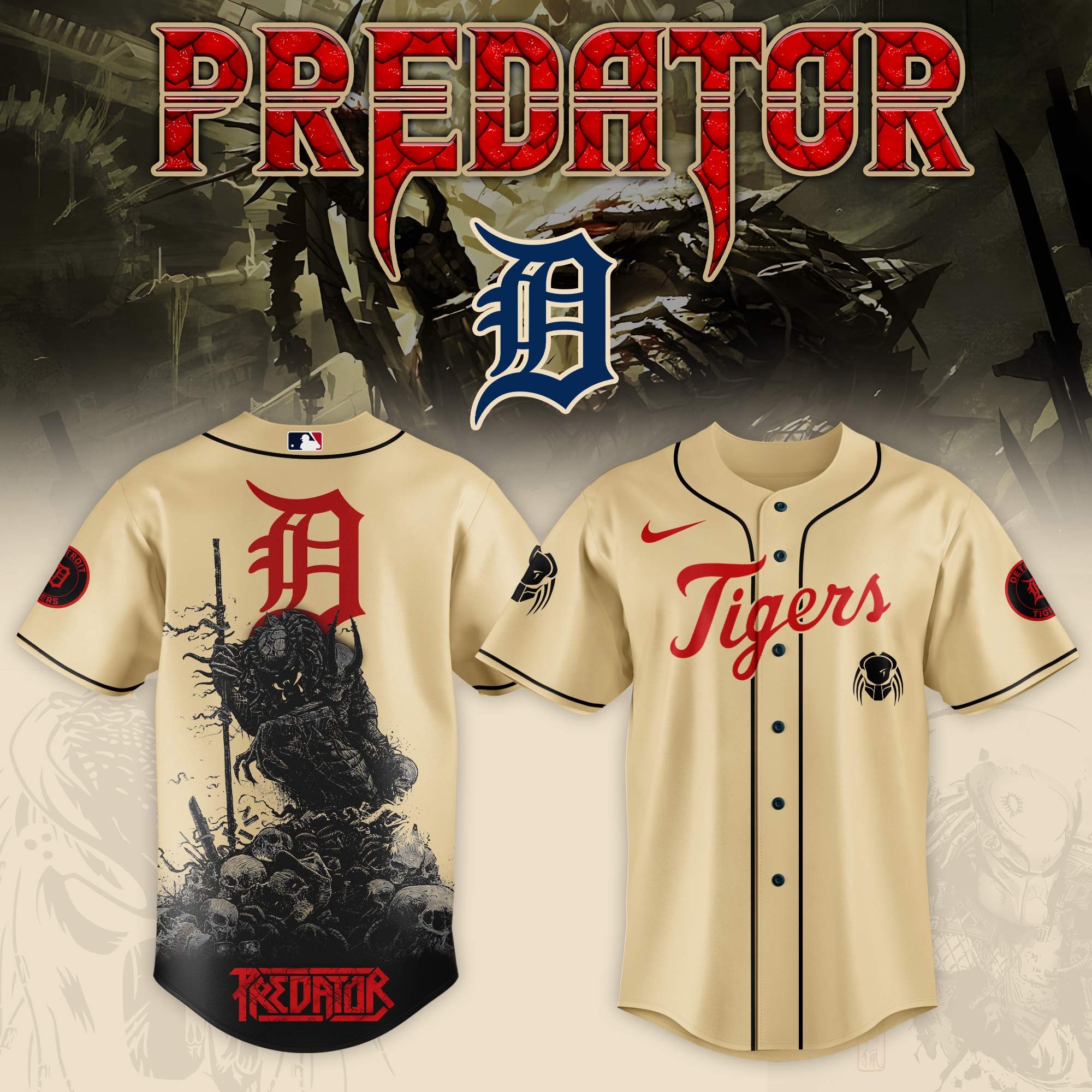 Detroit Tigers Mlb X Predator Custom Baseball Jersey