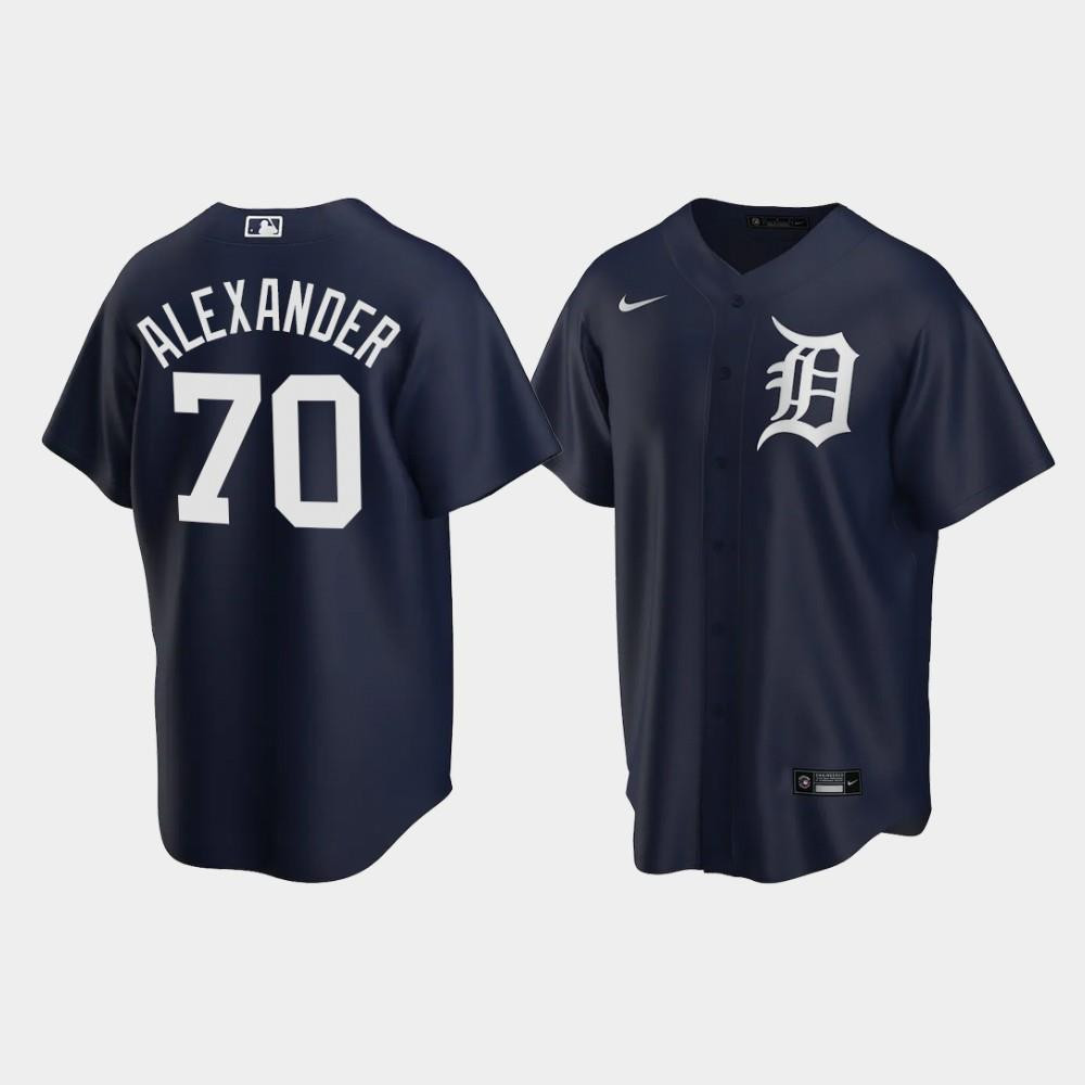 Detroit Tigers Tyler Alexander 70 Alternate Men's Jersey - Navy Jersey