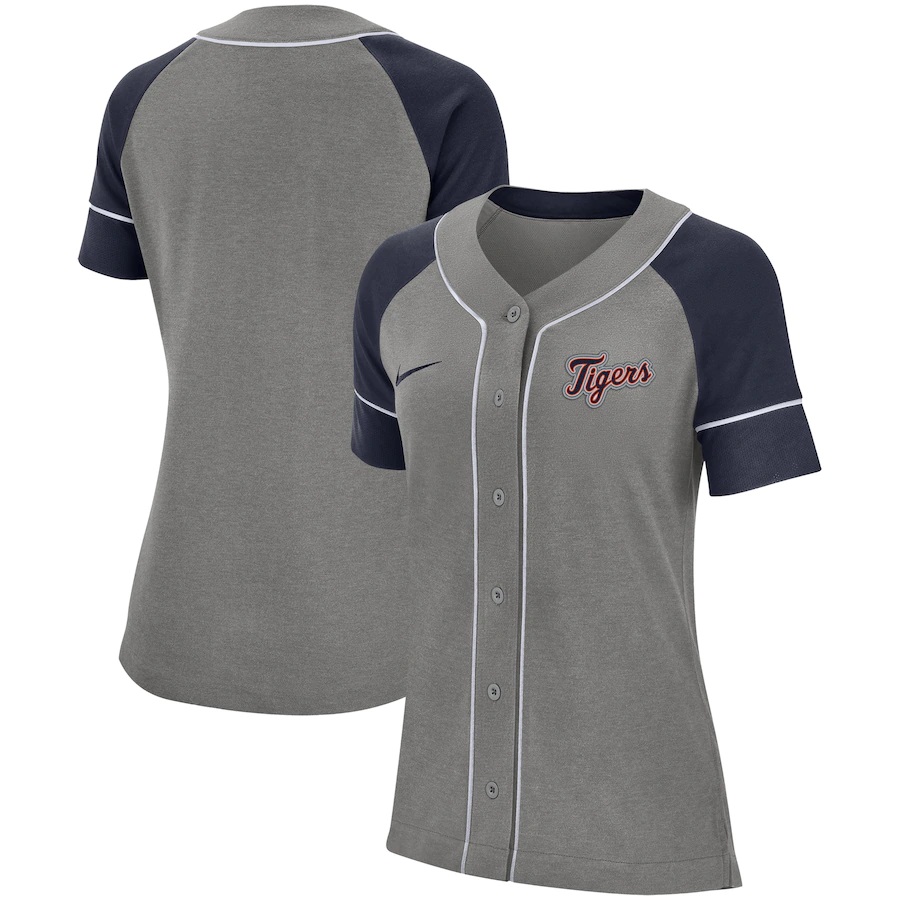Detroit Tigers Women's Classic Baseball Jersey - Gray