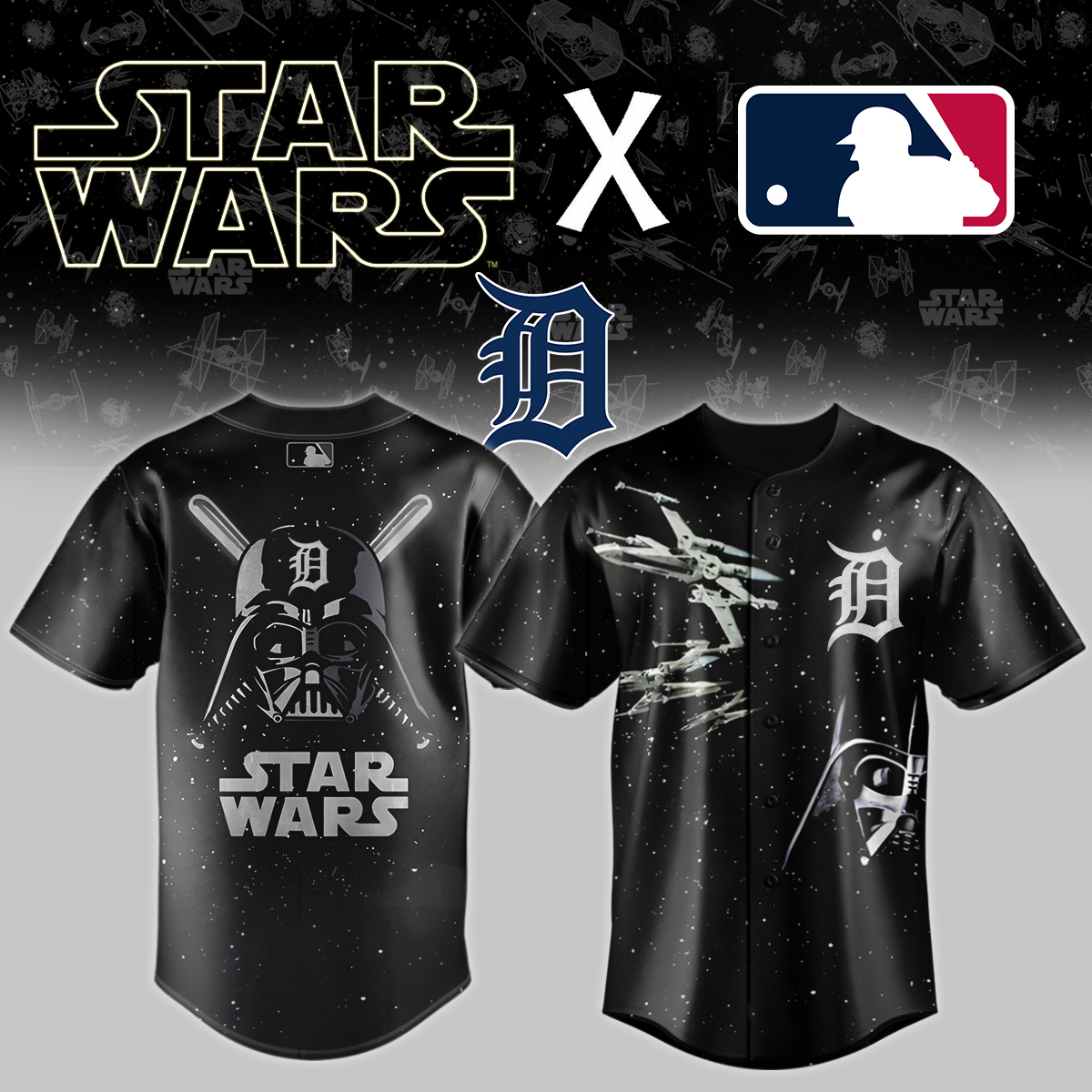 Detroit Tigers X Star Wars Custom Baseball Jersey