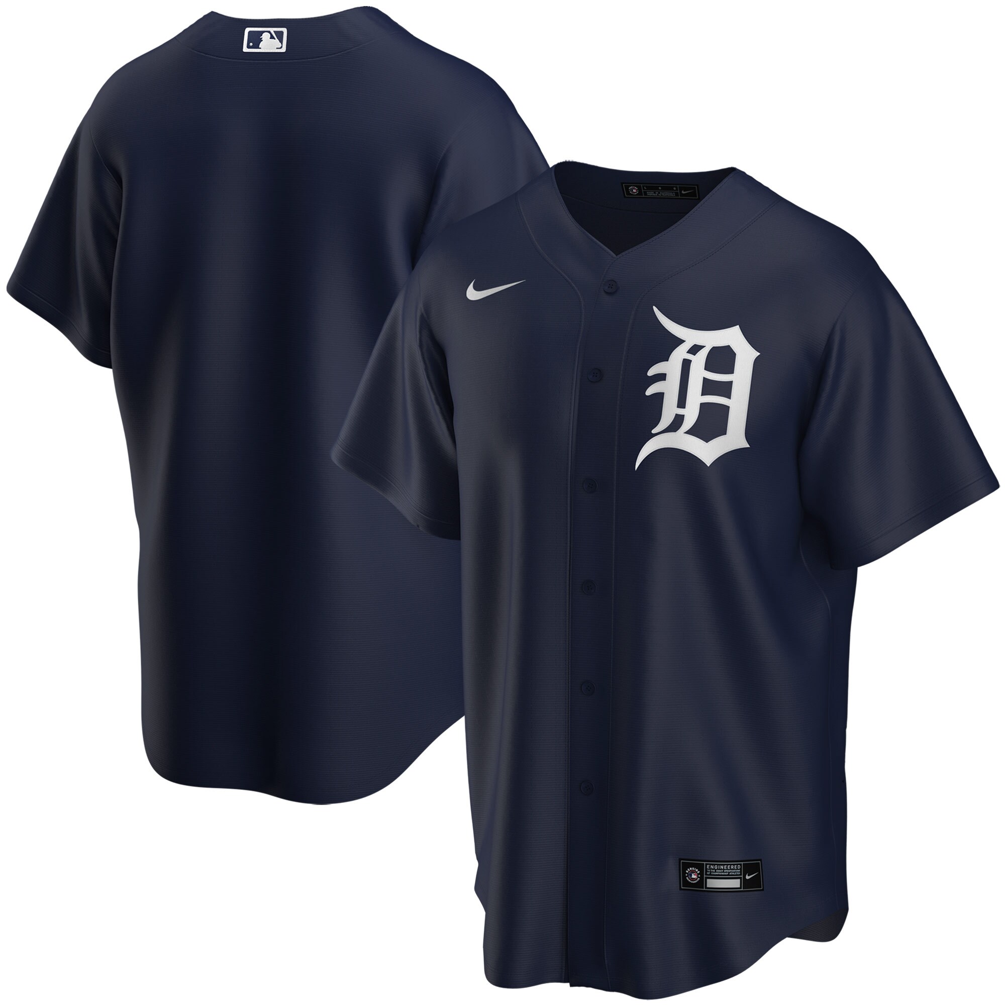 Alternative view of Detroit Tigers Youth Alternate Replica Team Jersey - Navy