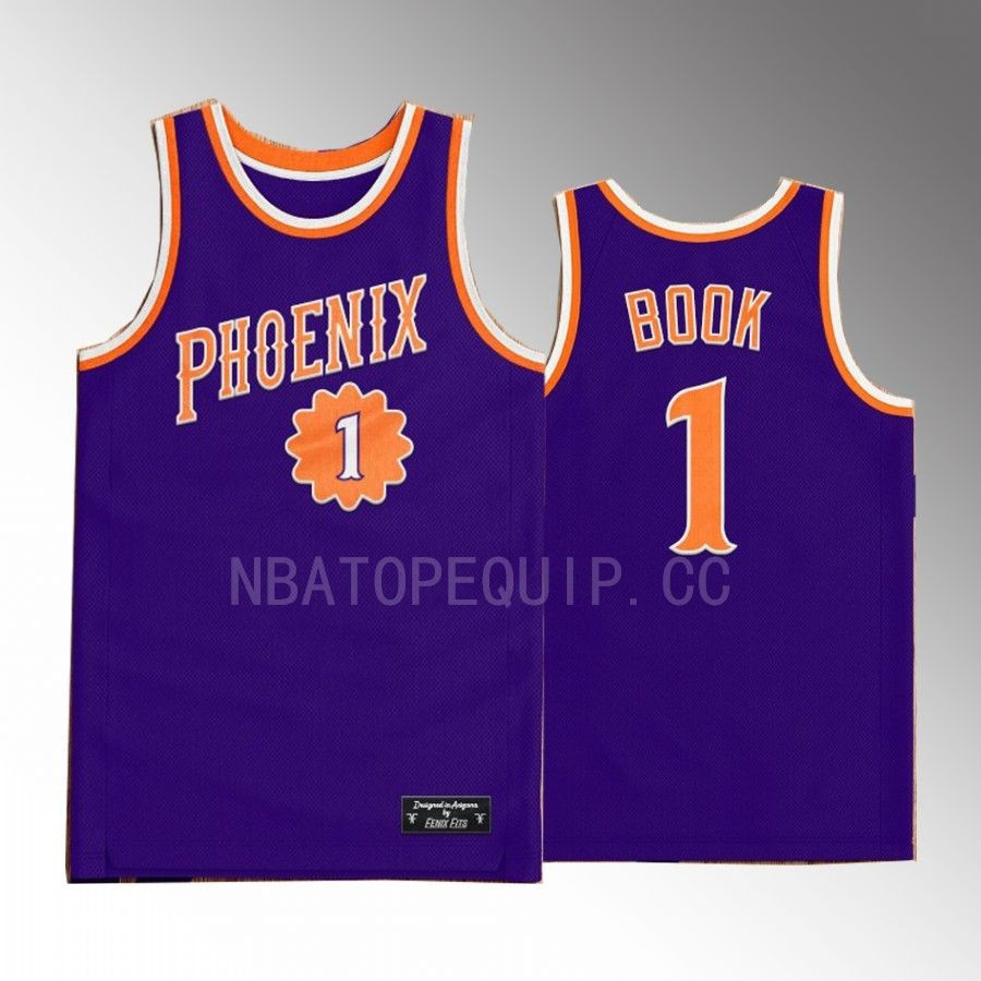 Devin Booker 1 Phoenix Suns Purple Basketball Jersey Western Classic - JS370 