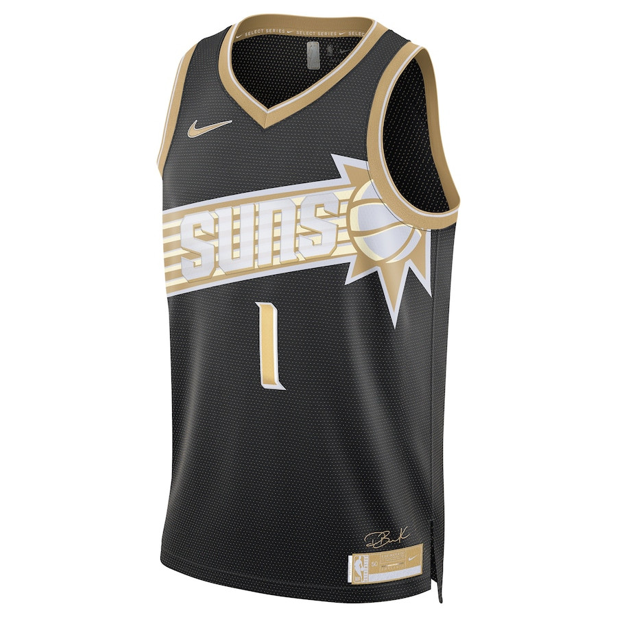 Alternative view of Devin Booker 1 Phoenix Suns Unisex Select Series Swingman Jersey - Black - JS631 