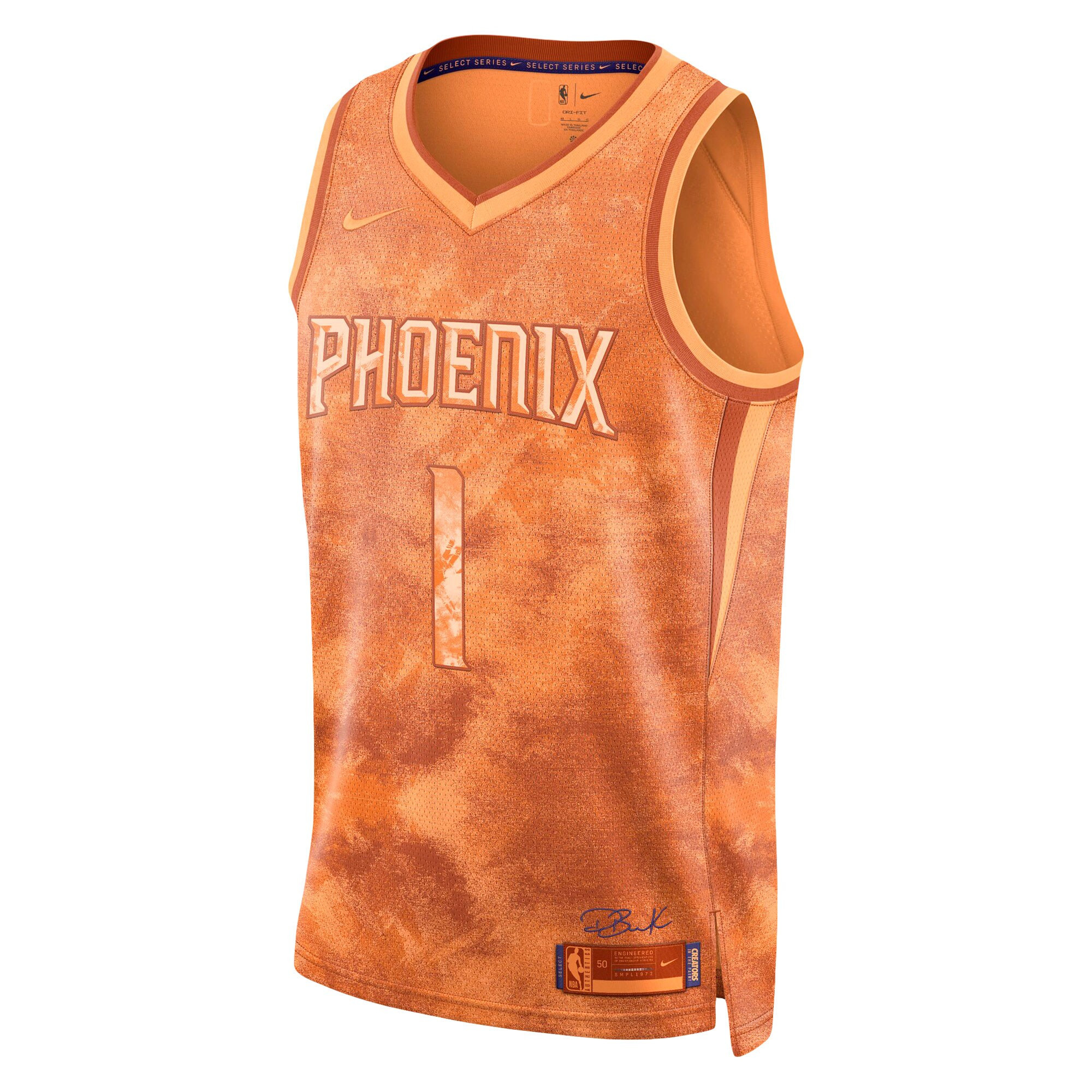 Alternative view of Devin Booker 1 Phoenix Suns Unisex Select Series Swingman Jersey - Printing - JS314 