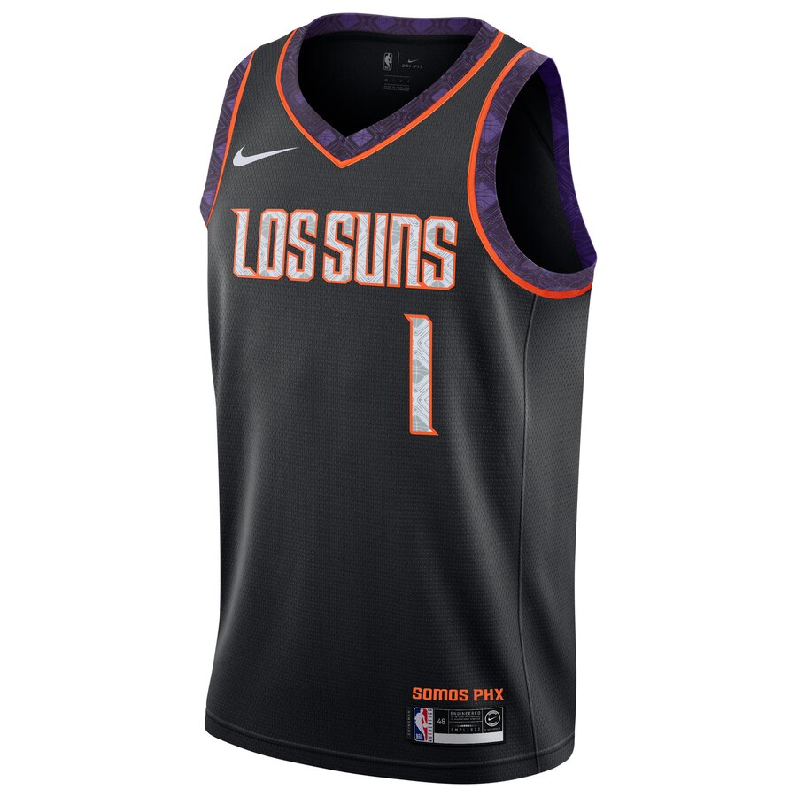 Alternative view of Devin Booker Phoenix Suns 2019/20 Finished City Edition Swingman Jersey - Black