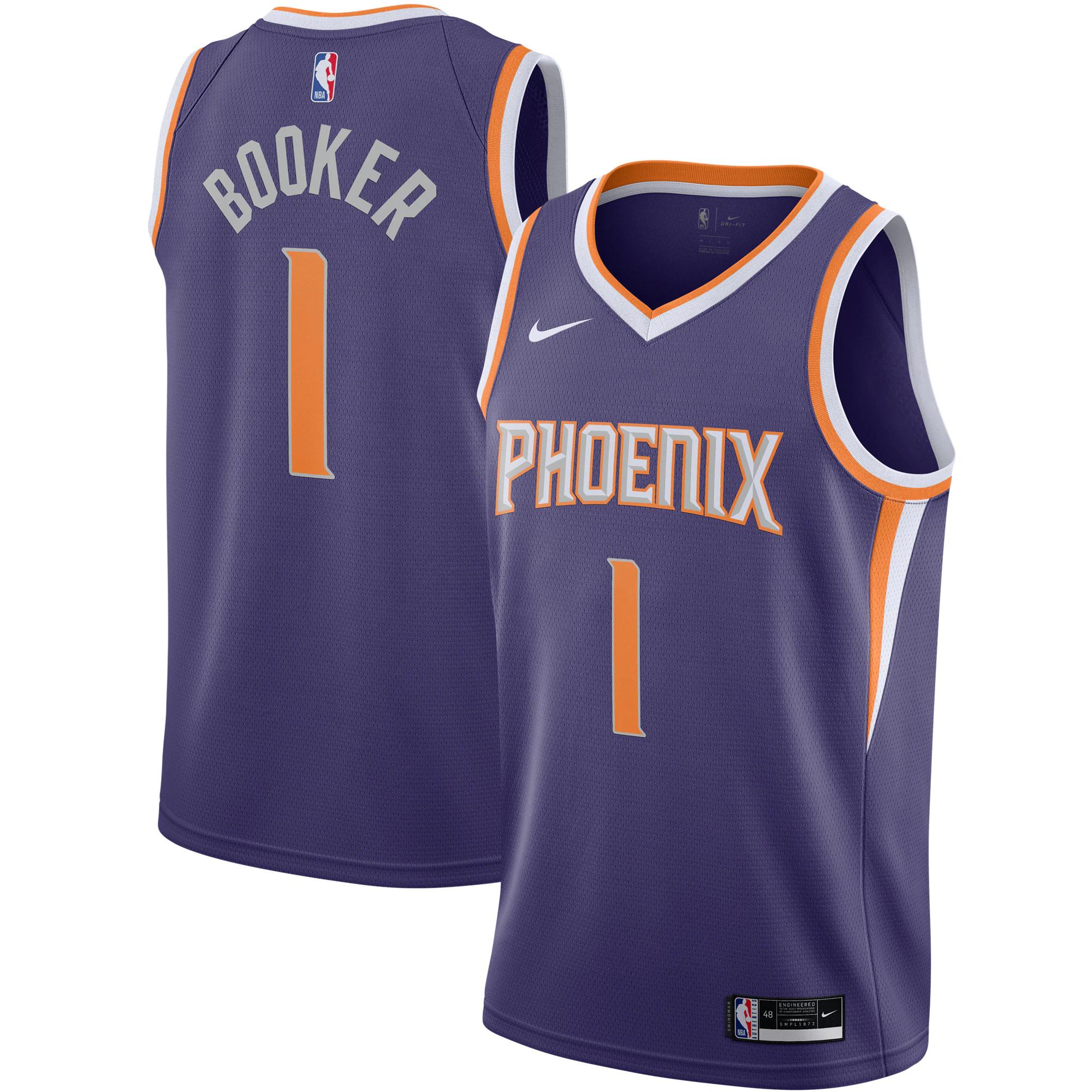 Devin Booker Phoenix Suns 2020/21 Swingman Jersey - Purple - Icon Edition