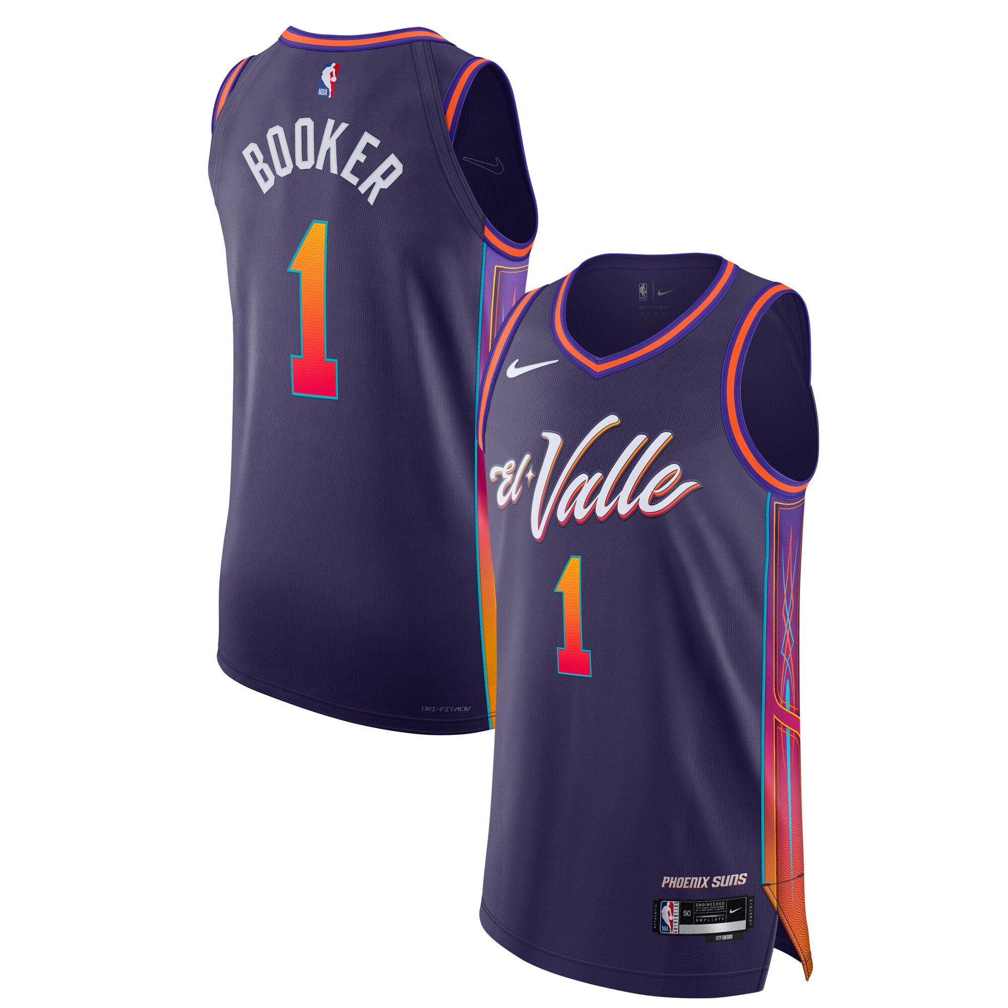 Devin Booker Phoenix Suns Authentic Jersey - City Edition - Purple