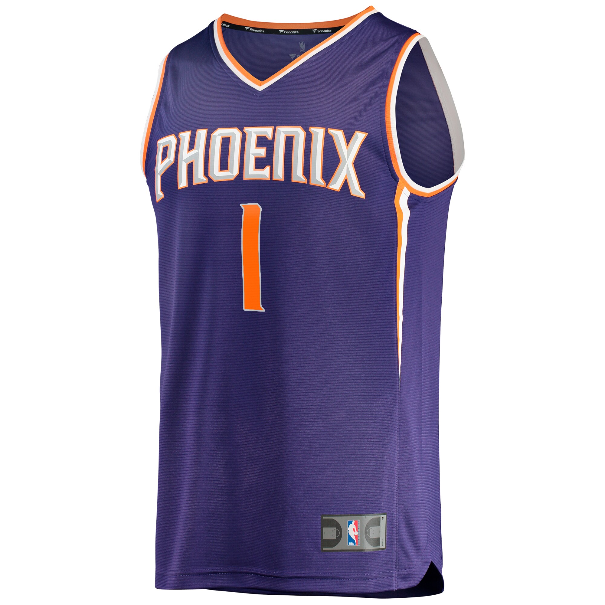 Alternative view of Devin Booker Phoenix Suns Fanatics Big & Tall Fast Break Player Jersey - Purple - Icon Edition