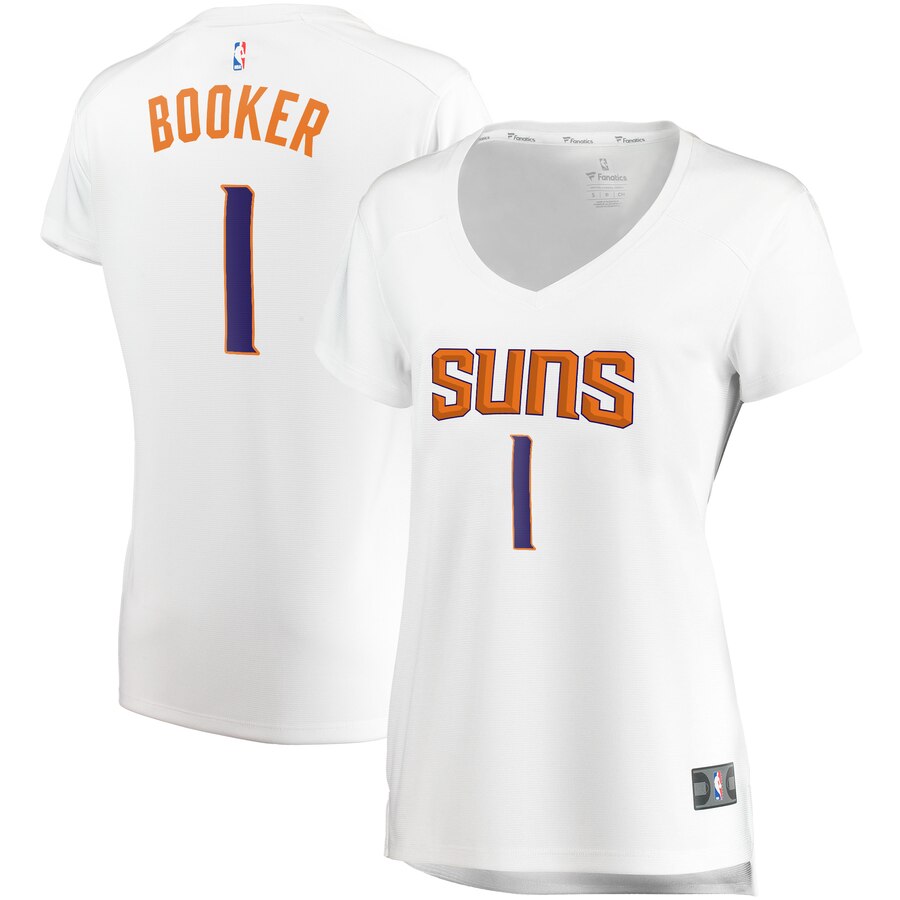 Devin Booker Phoenix Suns Fanatics Branded Women's Fast Break Player Replica Jersey - Association Edition - White