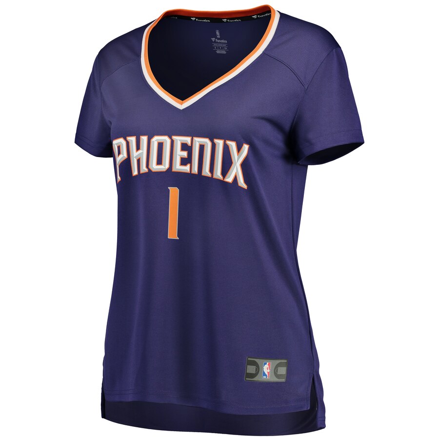 Alternative view of Devin Booker Phoenix Suns Fanatics Branded Women's Fast Break Replica Jersey Purple - Icon Edition