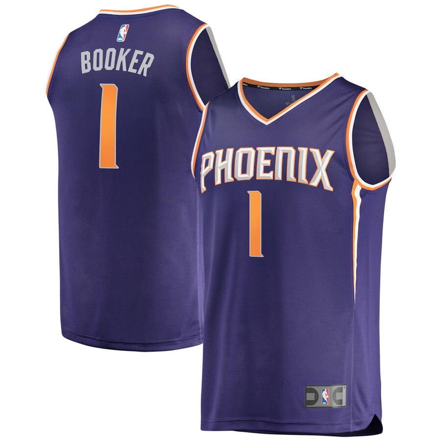 Devin Booker Phoenix Suns Fanatics Branded Youth Fast Break Replica Basketball Jersey Purple - Icon Edition