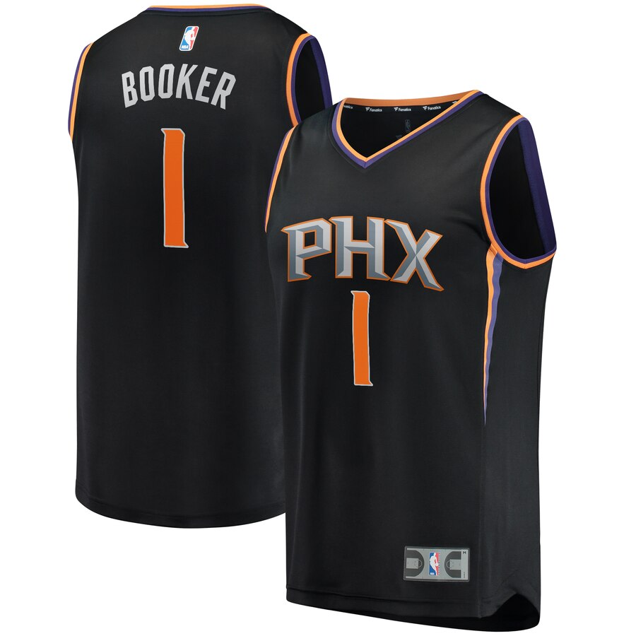 Devin Booker Phoenix Suns Fanatics Branded Youth Fast Break Replica Player Basketball Jersey - Statement Edition - Black