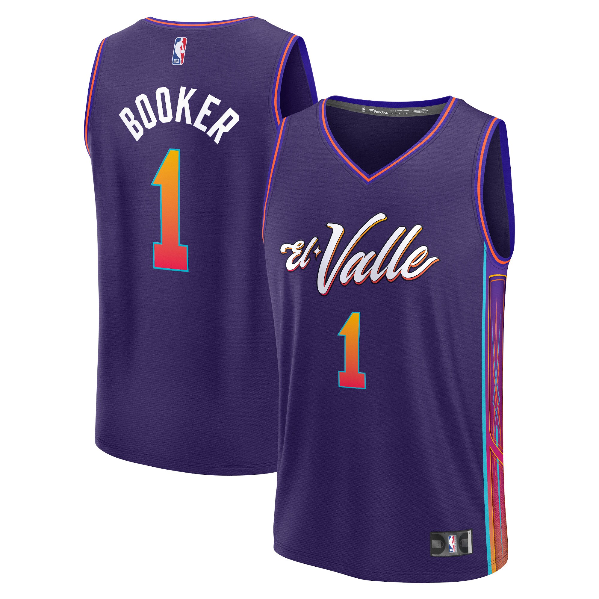 Devin Booker Phoenix Suns Fanatics Fast Break Basketball Jersey - Purple - City Edition