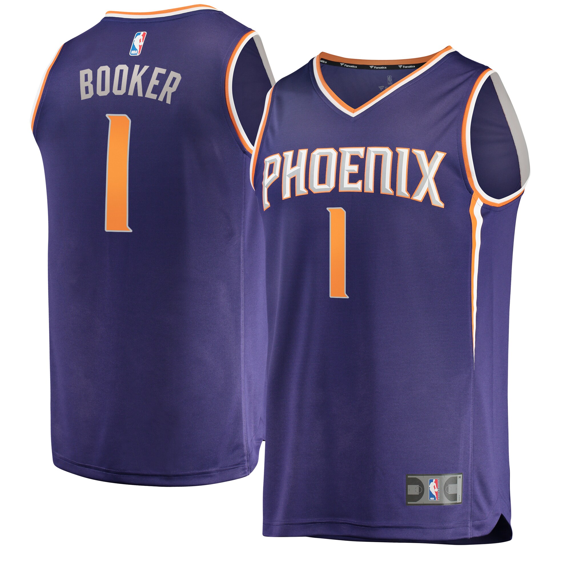 Devin Booker Phoenix Suns Fanatics Fast Break Replica Basketball Jersey Purple - Icon Edition