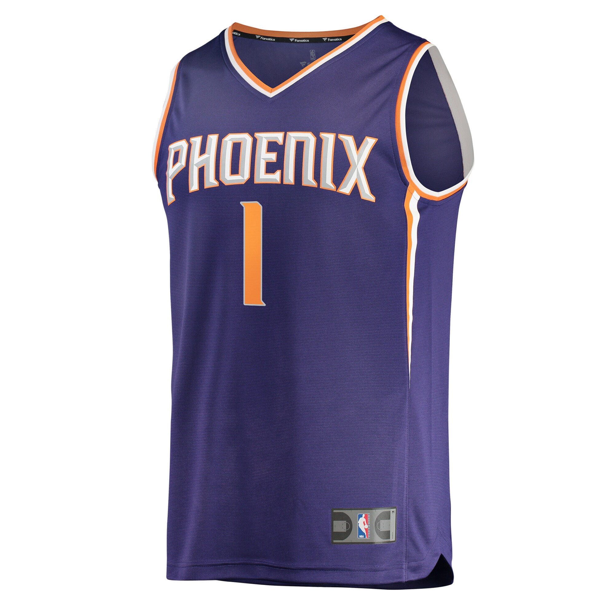 Alternative view of Devin Booker Phoenix Suns Fanatics Fast Break Replica Basketball Jersey Purple - Icon Edition