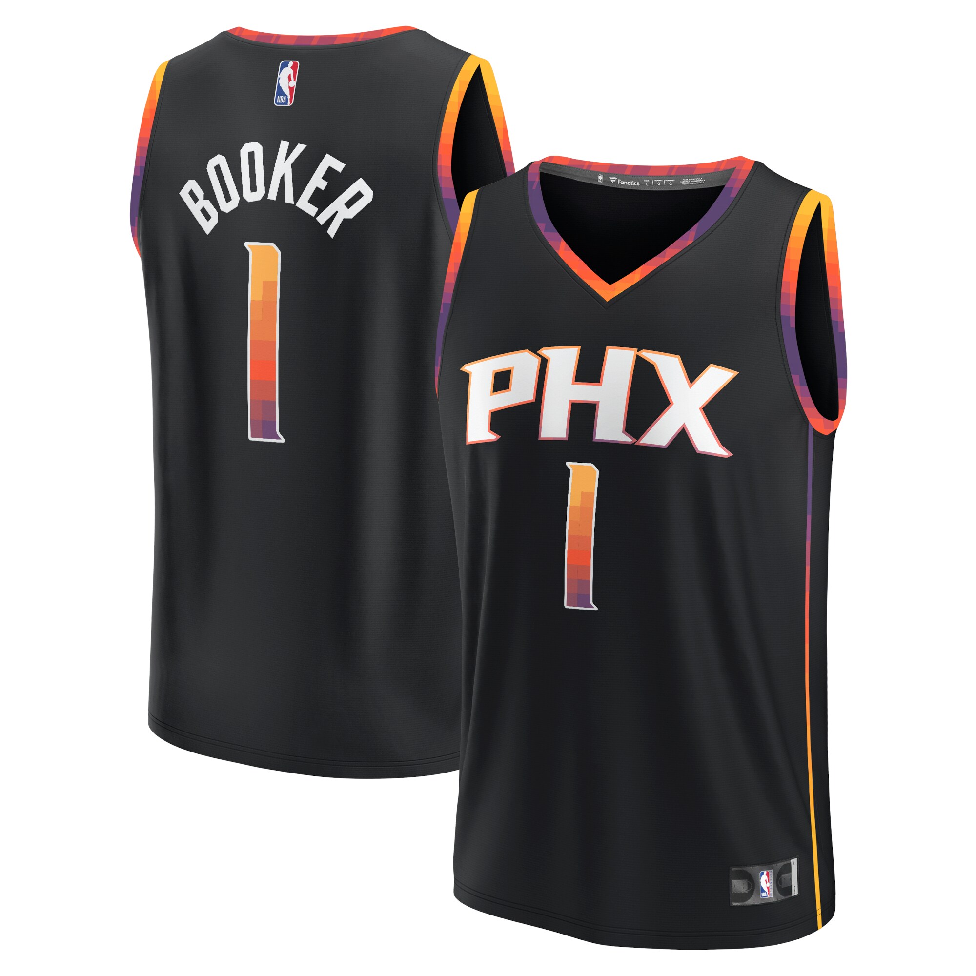 Devin Booker Phoenix Suns Fanatics Youth Fast Break Player Jersey – Statement Edition – Black