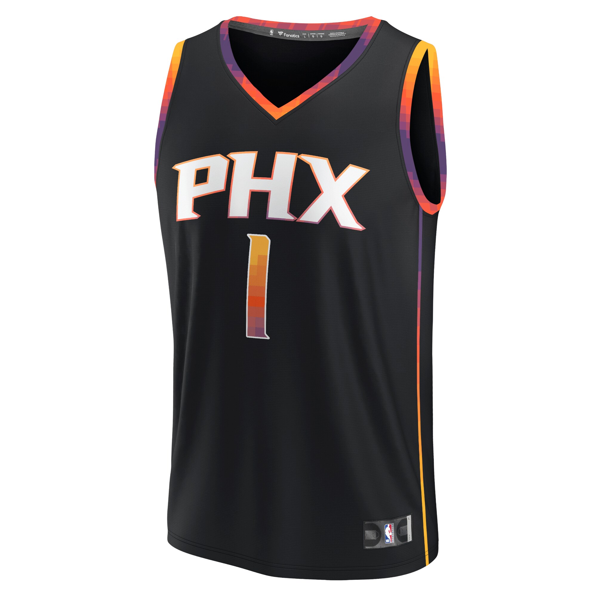 Alternative view of Devin Booker Phoenix Suns Fanatics Youth Fast Break Player Jersey – Statement Edition – Black