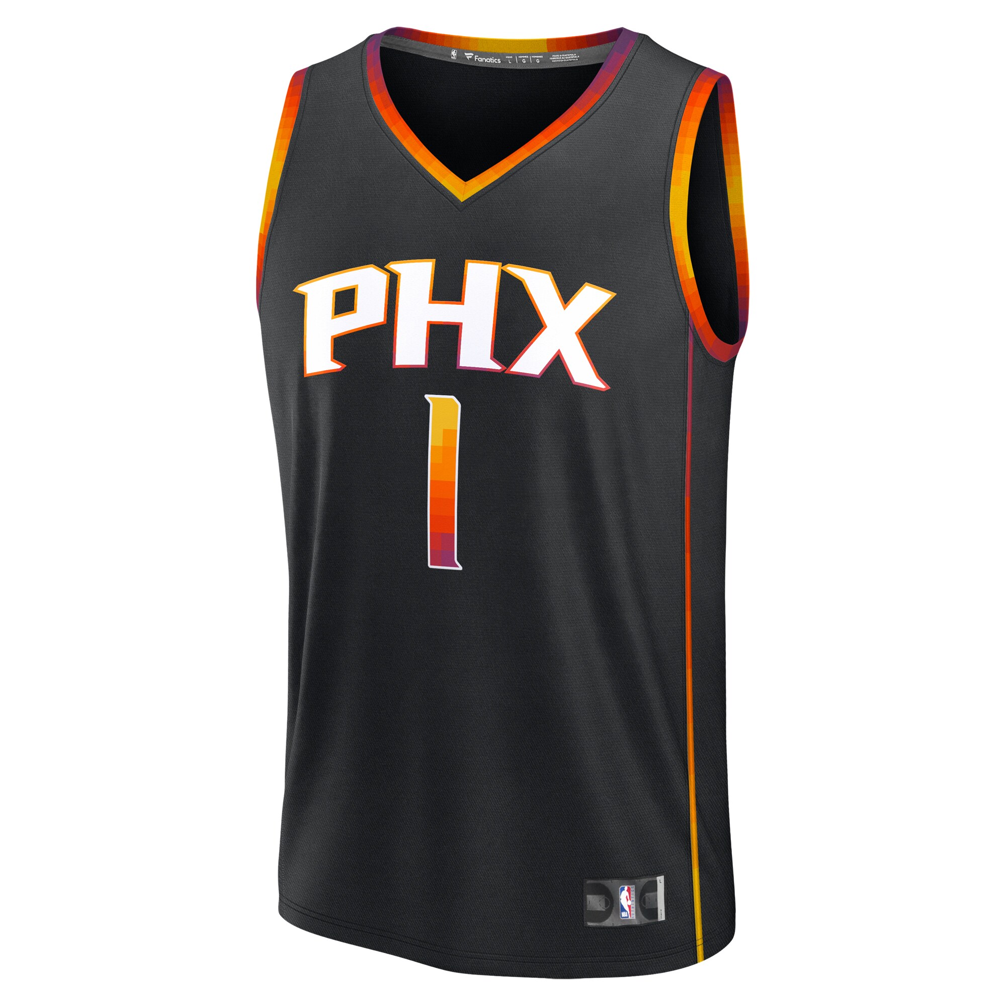 Alternative view of Devin Booker Phoenix Suns Fanatics Youth Fast Break Replica Player Jersey - Statement Edition - Black